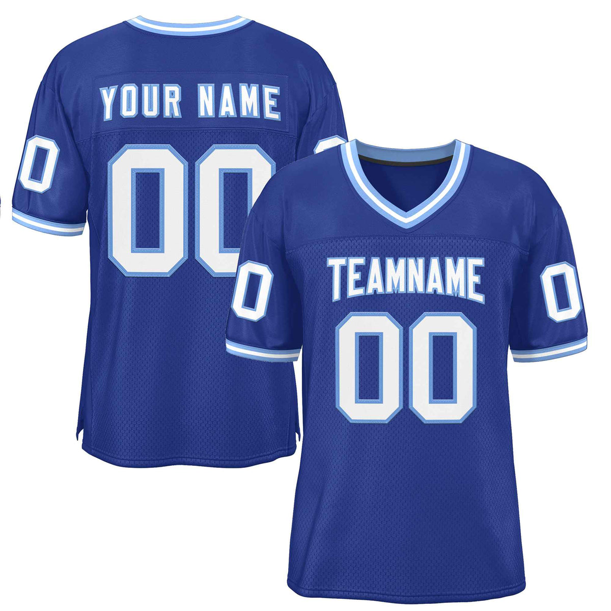 Custom Royal White-Royal Classic Style Authentic American Football Jersey| KXKSHOP