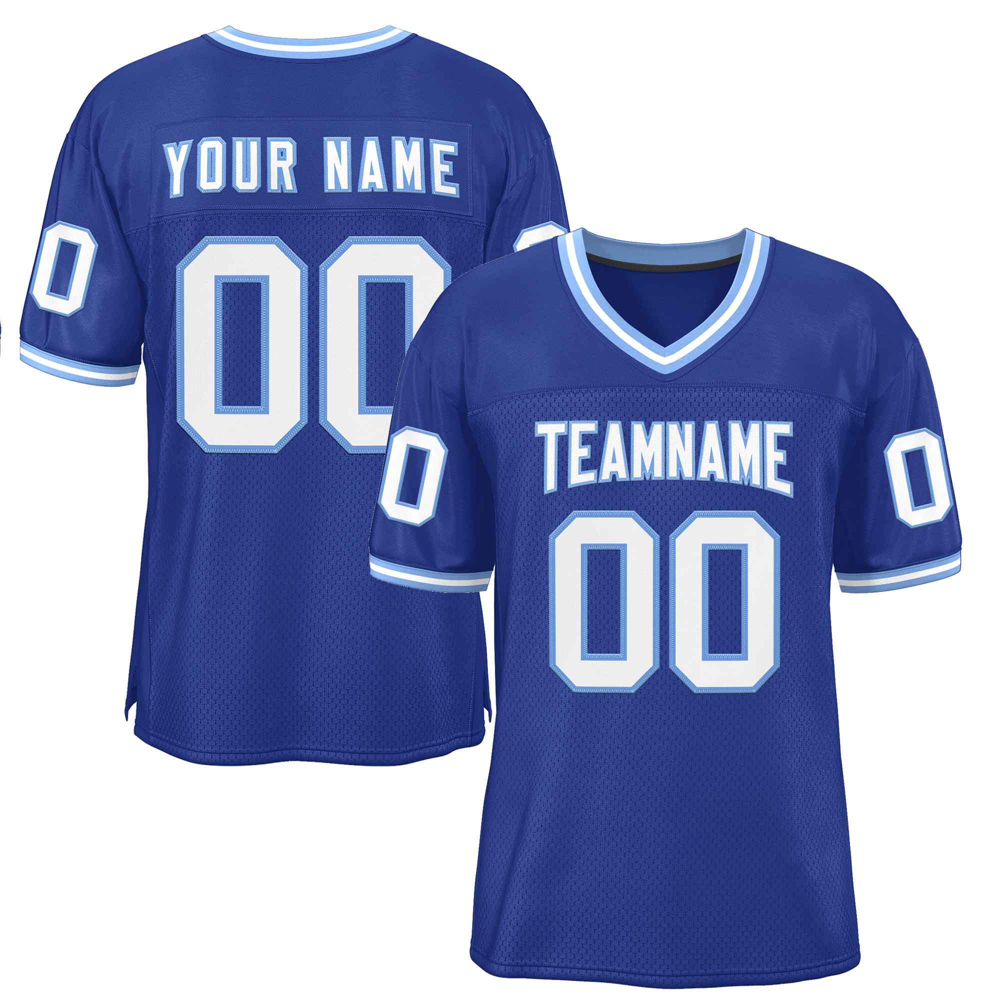 Custom Royal White-Royal Classic Style Authentic American Football Jersey| KXKSHOP
