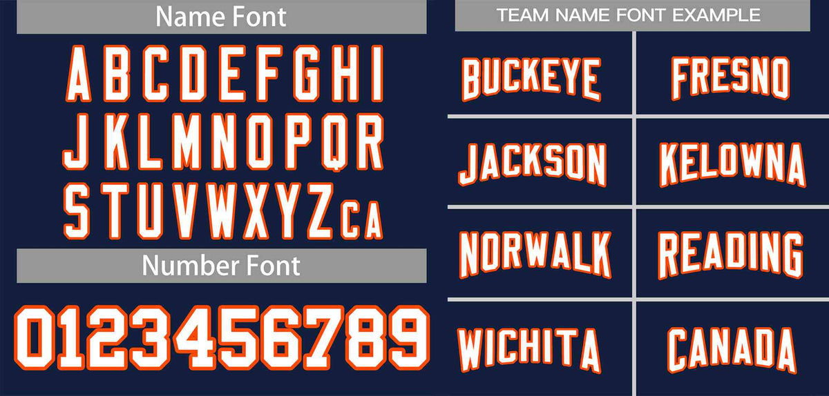 Custom Navy White-Orange Classic Style Authentic American Football Jersey| KXKSHOP