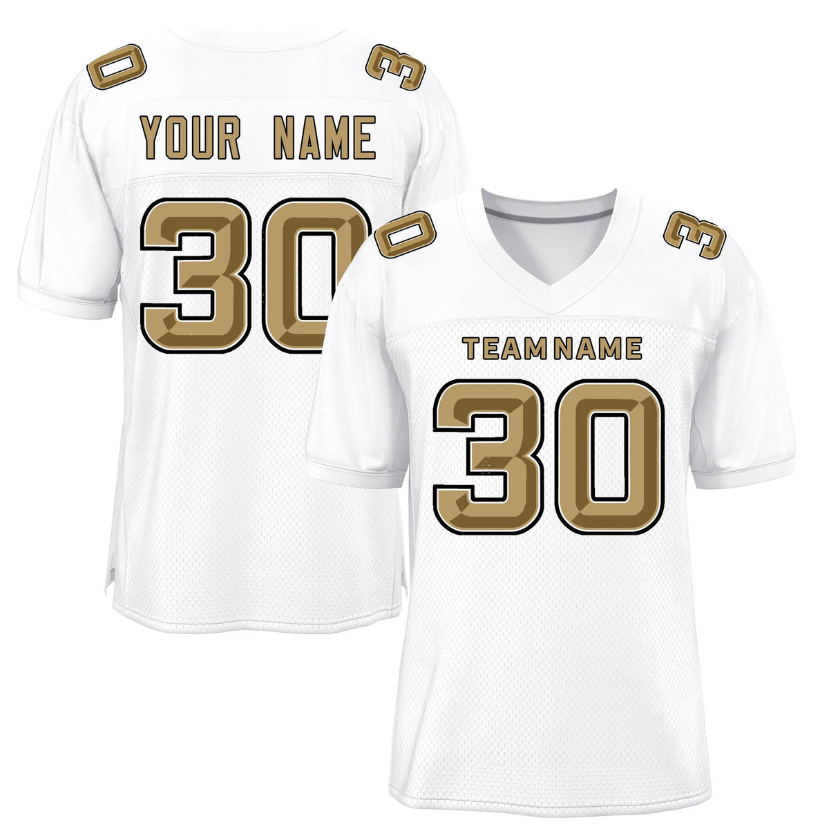 Custom White Classic Style Mesh Authentic American Football Jersey| KXKSHOP