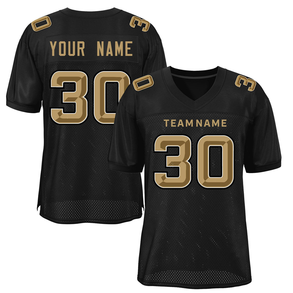Custom Black Classic Style Mesh Authentic American Football Jersey| KXKSHOP