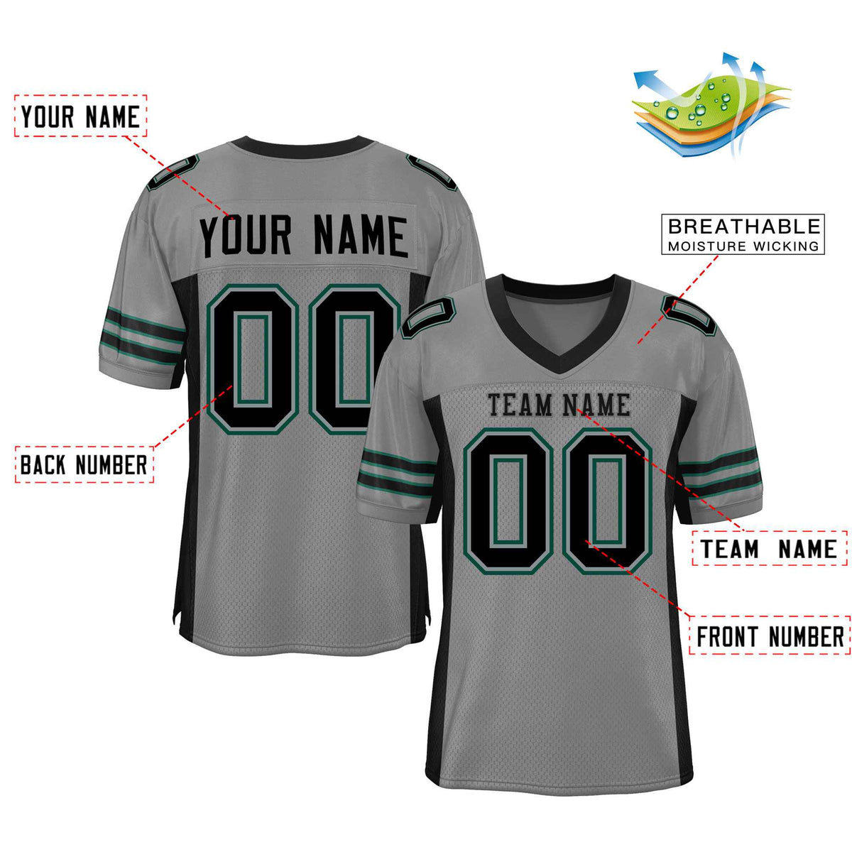 Custom Red Navy-White Classic Style Mesh American Football Jersey | KXKSHOP