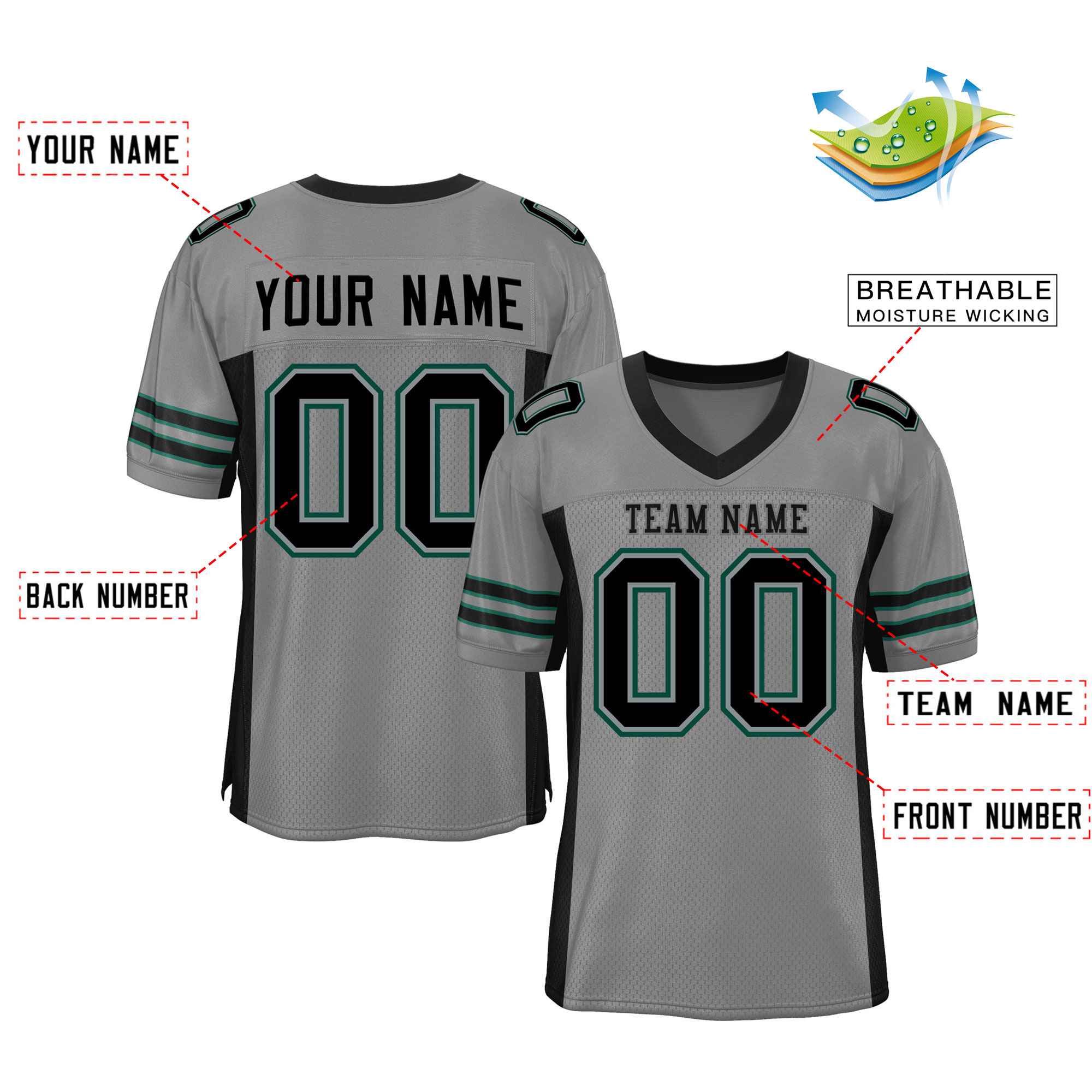 Custom Red Navy-White Classic Style Mesh American Football Jersey | KXKSHOP