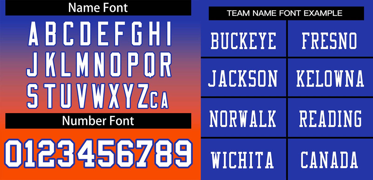 Custom Royal Orange-White Gradient Fashion Outdoor Authentic American Football Jersey| KXKSHOP