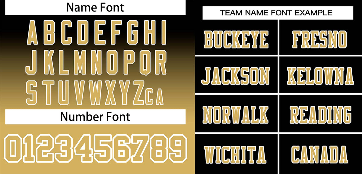 Custom Black Old Gold-White Gradient Fashion Outdoor Authentic American Football Jersey| KXKSHOP