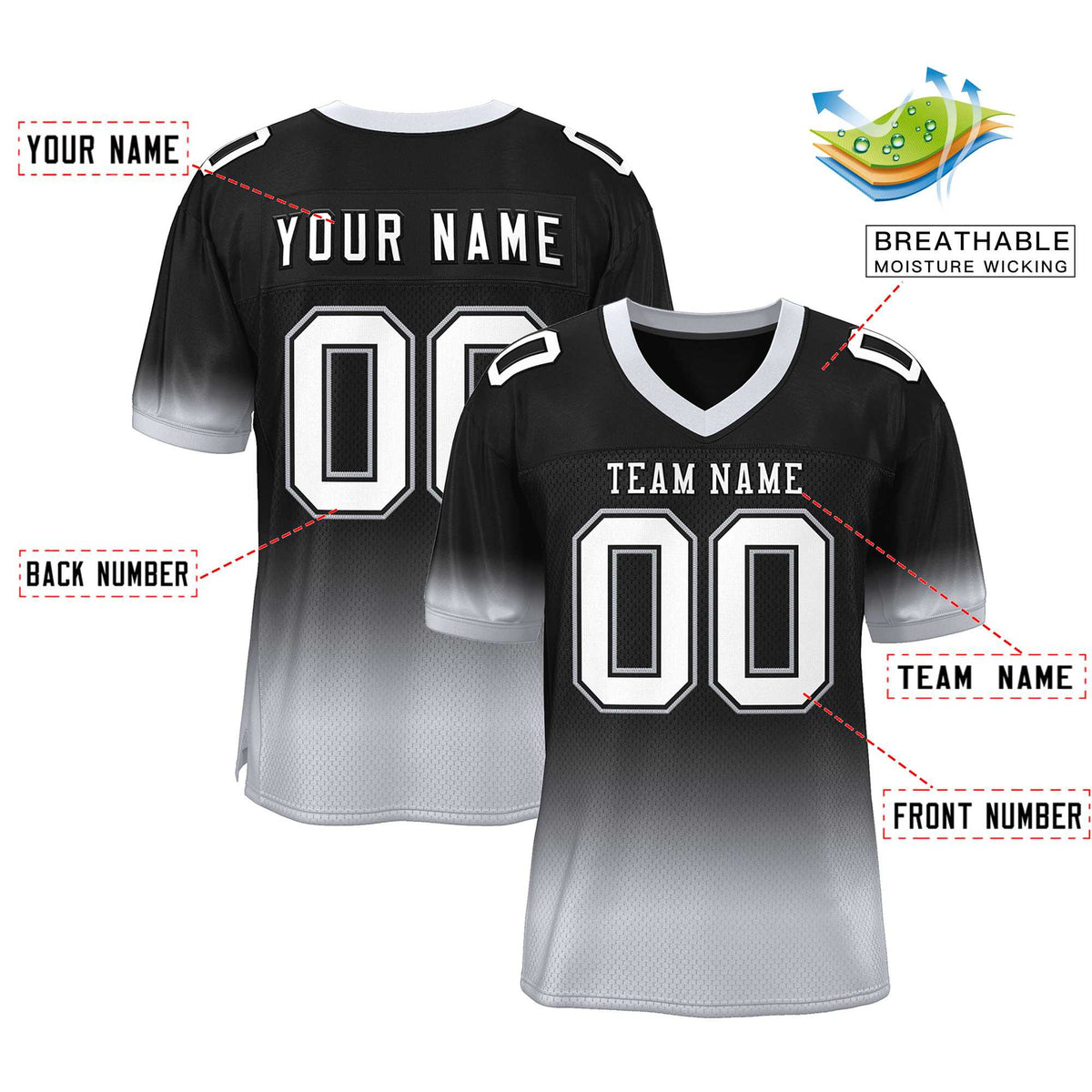 Custom Red Navy-White Classic Style Mesh American Football Jersey | KXKSHOP