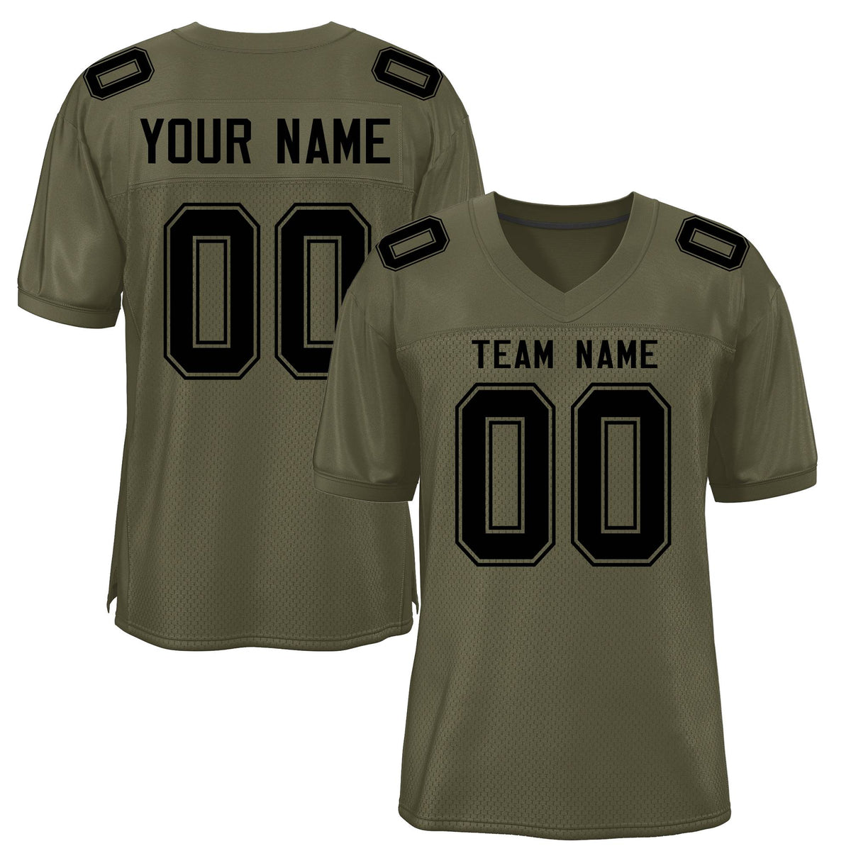 Custom Olive Classic Style Mesh Authentic American Football Jersey| KXKSHOP