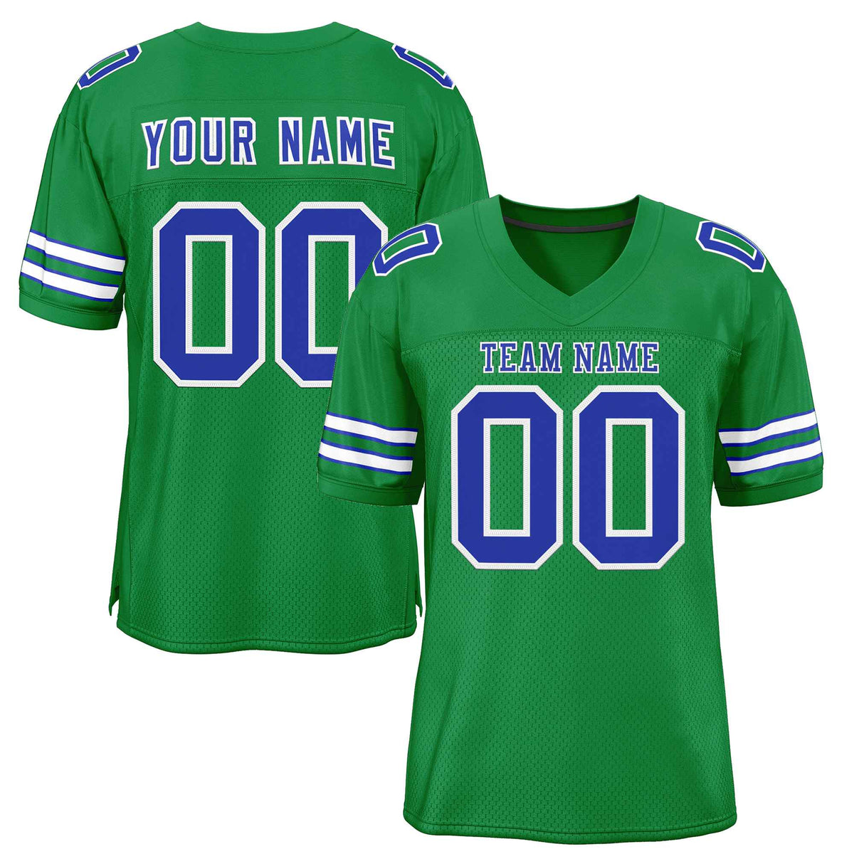 Custom Kelly Green Royal-White Classic Style Authentic American Football Jersey| KXKSHOP