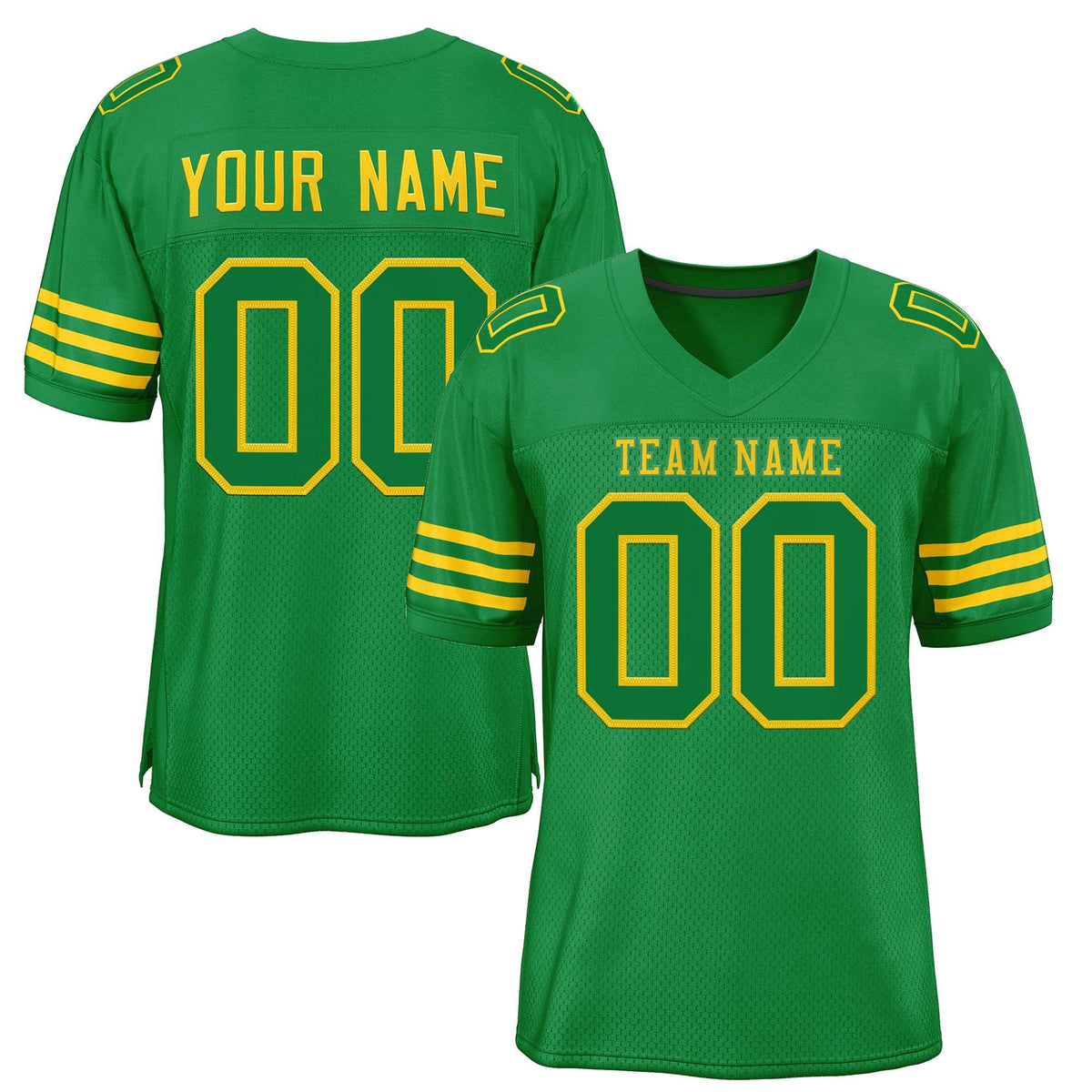 Custom Kelly Green Kelly Green-Gold Classic Style Authentic American Football Jersey| KXKSHOP