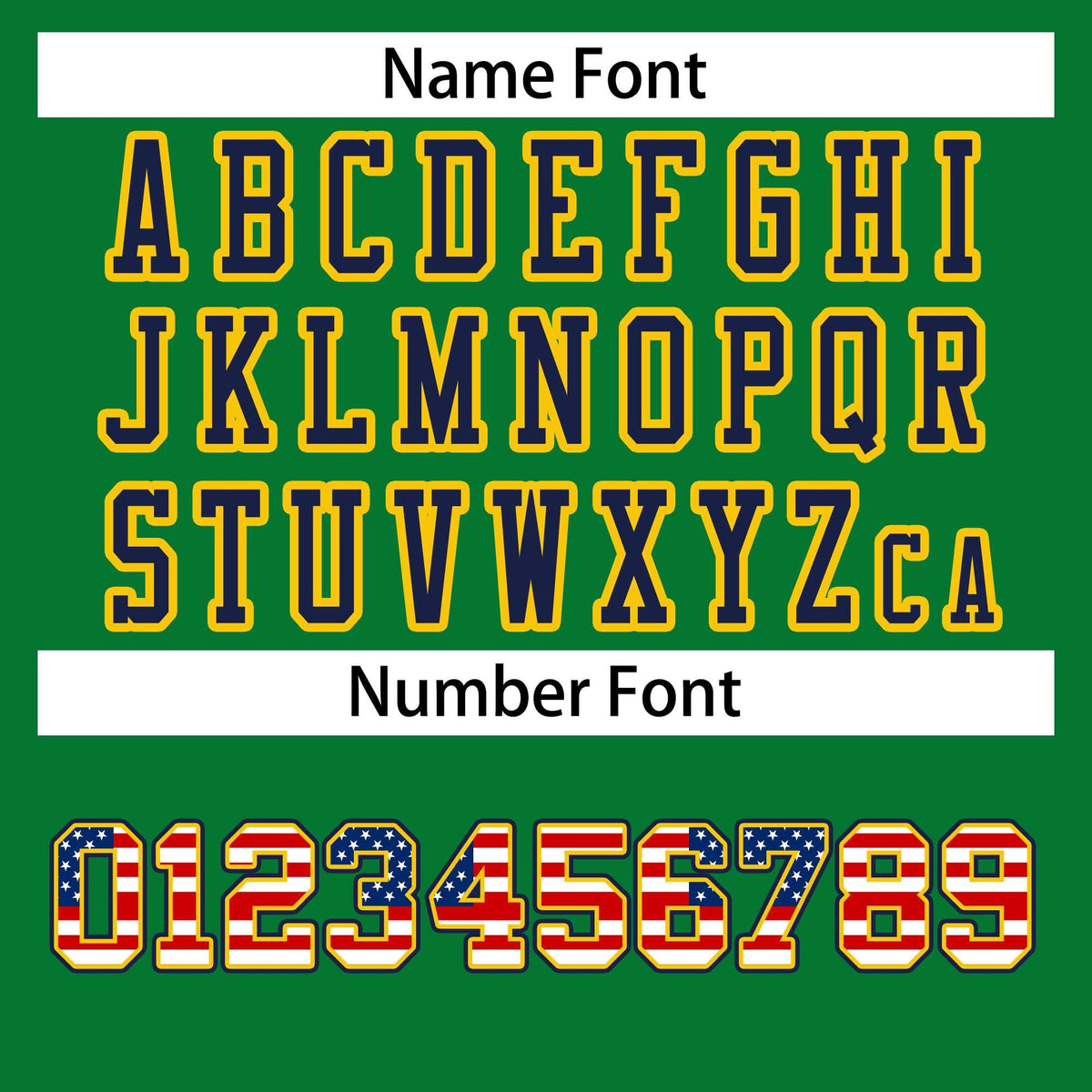 Custom Kelly Green Navy-Gold Classic Style Authentic American Football Jersey| KXKSHOP