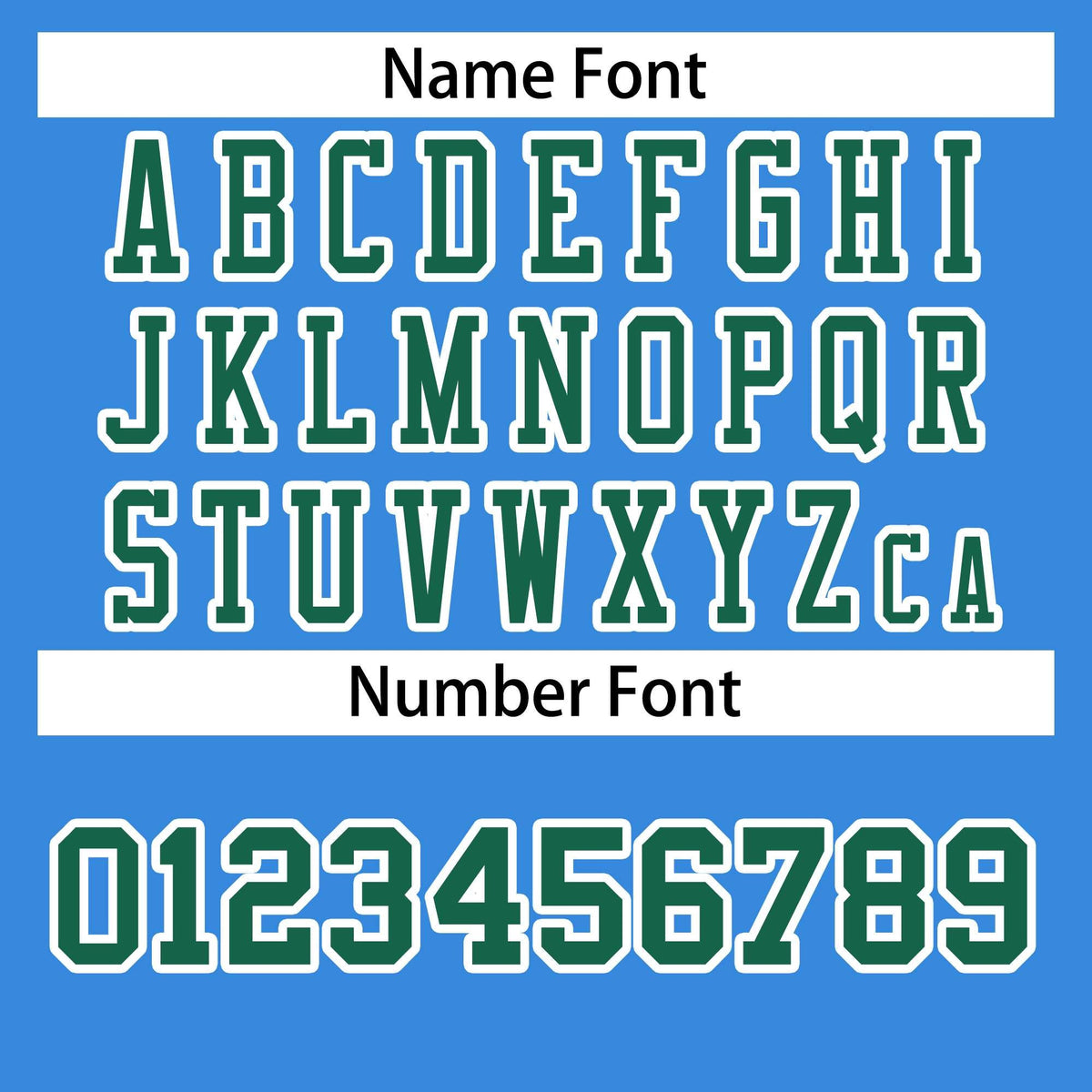 Custom Powder Blue Kelly Green-White Classic Style Authentic American Football Jersey| KXKSHOP