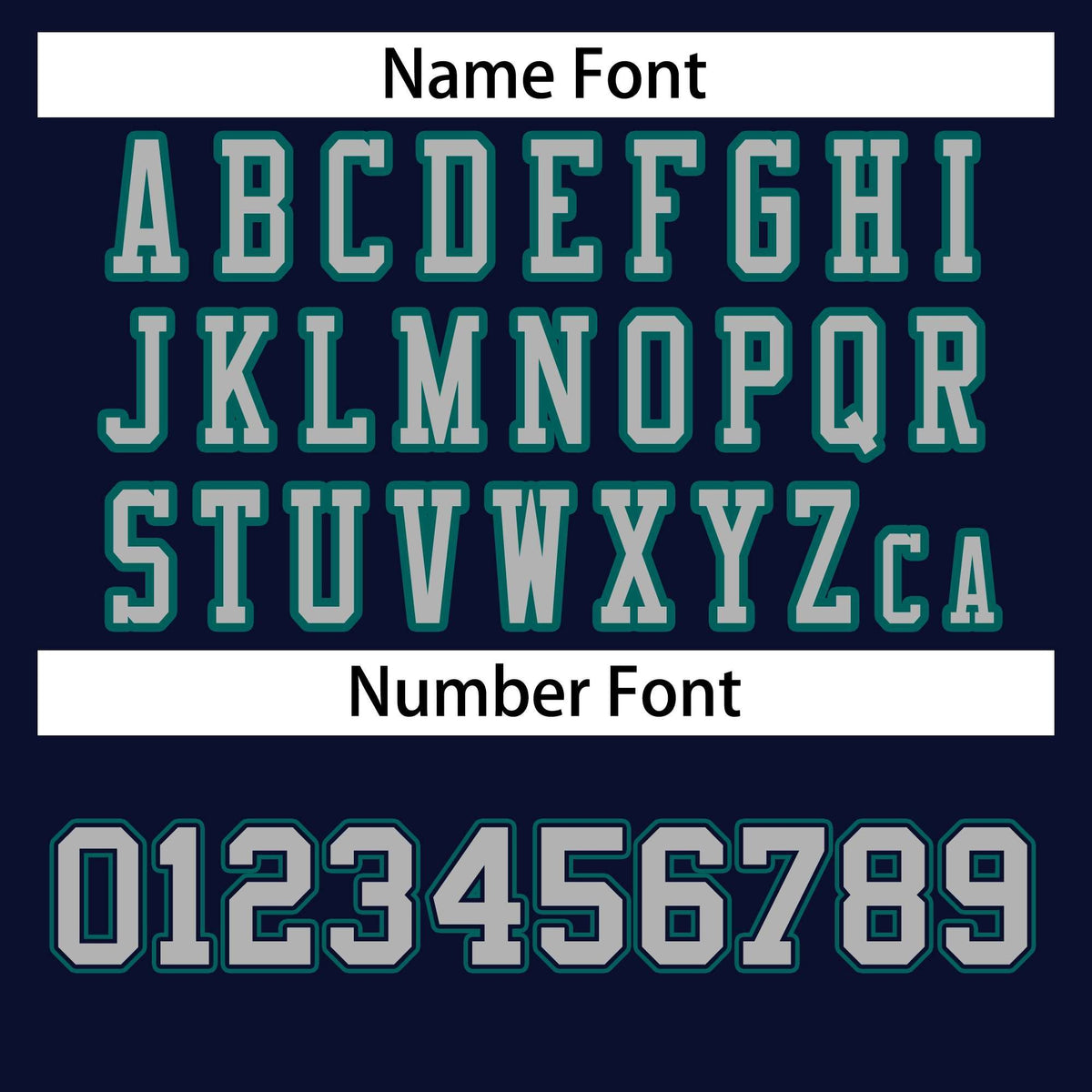 Custom Navy Gray-Aqua Classic Style Authentic American Football Jersey| KXKSHOP