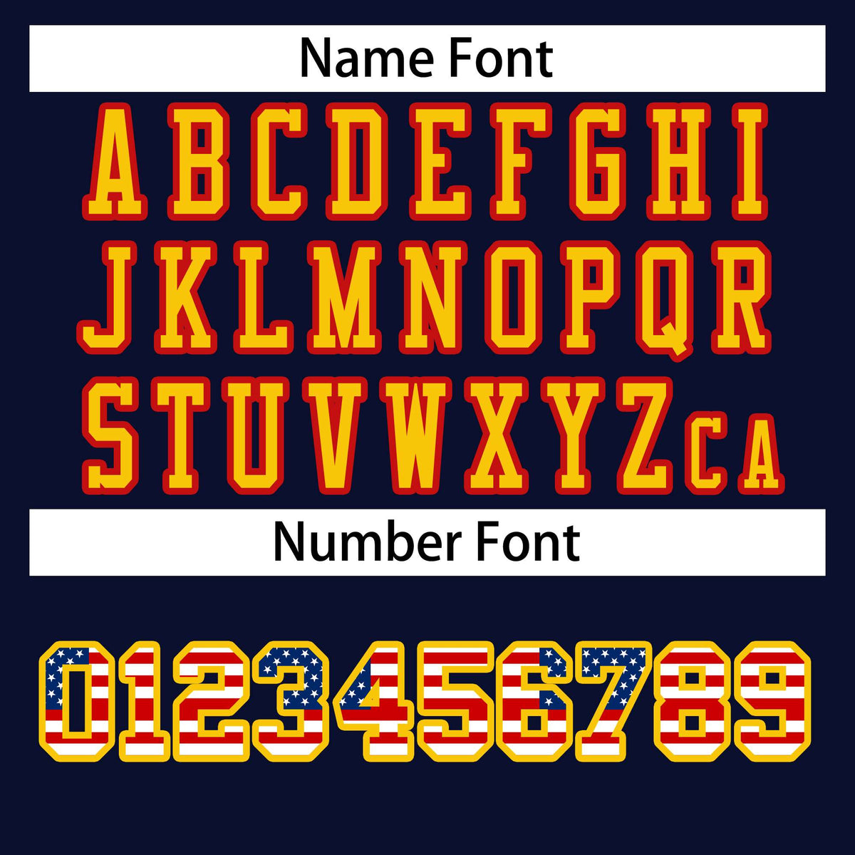 Custom Navy Gold-Red Classic Style Authentic American Football Jersey| KXKSHOP