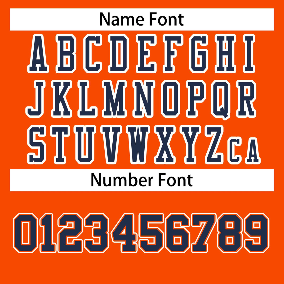 Custom Orange Navy-White Classic Style Authentic American Football Jersey| KXKSHOP