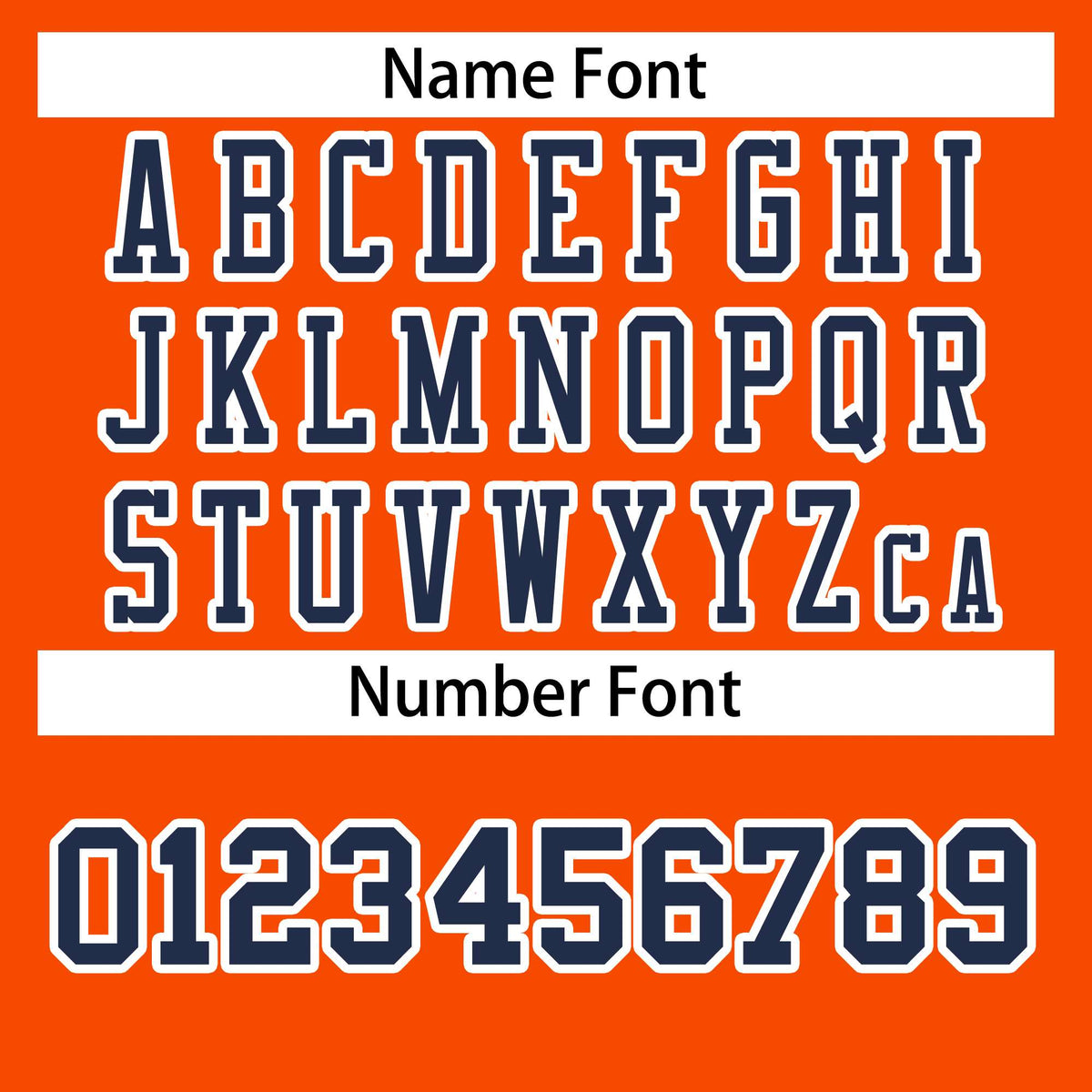 Custom Orange Navy-White Classic Style Authentic American Football Jersey| KXKSHOP