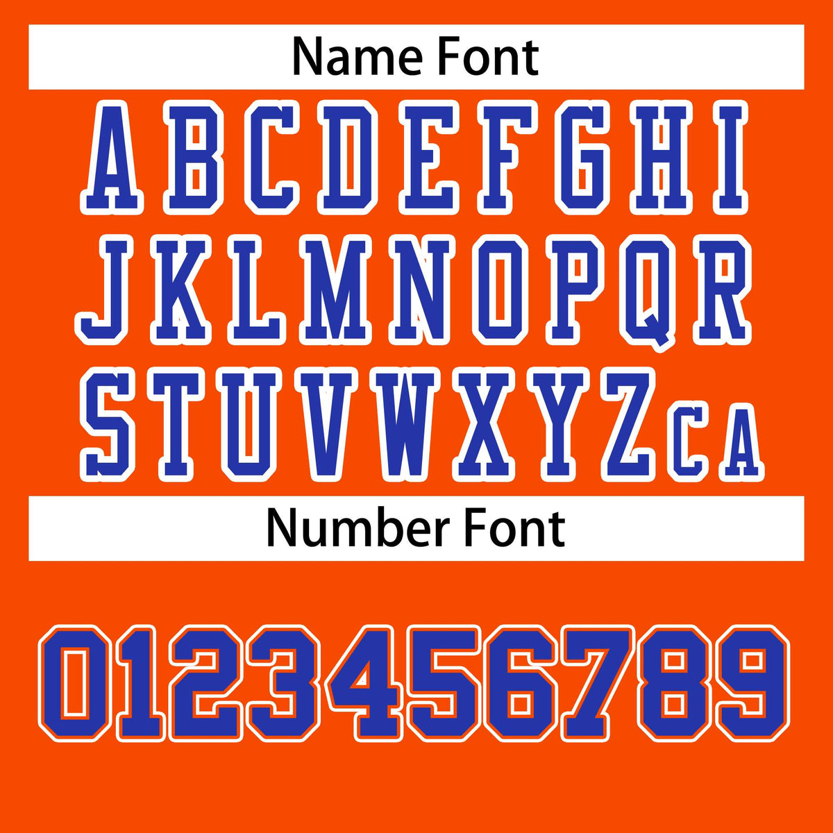 Custom Orange Royal-White Classic Style Authentic American Football Jersey| KXKSHOP