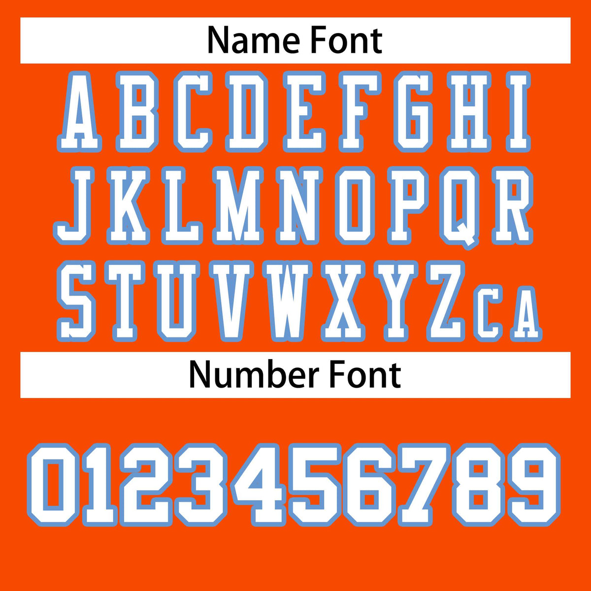 Custom Orange White-Light Blue Classic Style Authentic American Football Jersey| KXKSHOP