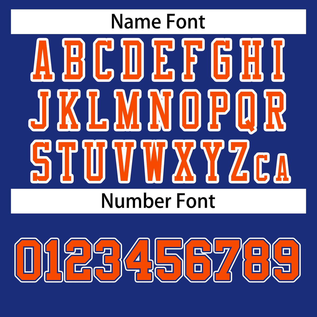 Custom Royal Orange-White Classic Style Authentic American Football Jersey| KXKSHOP