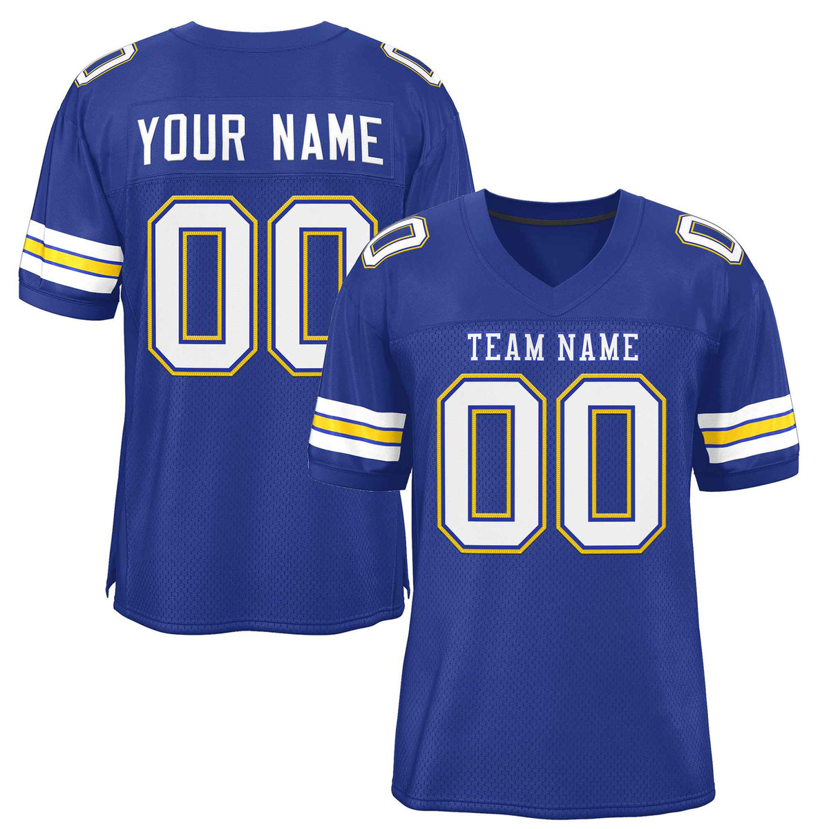 Custom Royal White-Royal Classic Style Authentic American Football Jersey| KXKSHOP