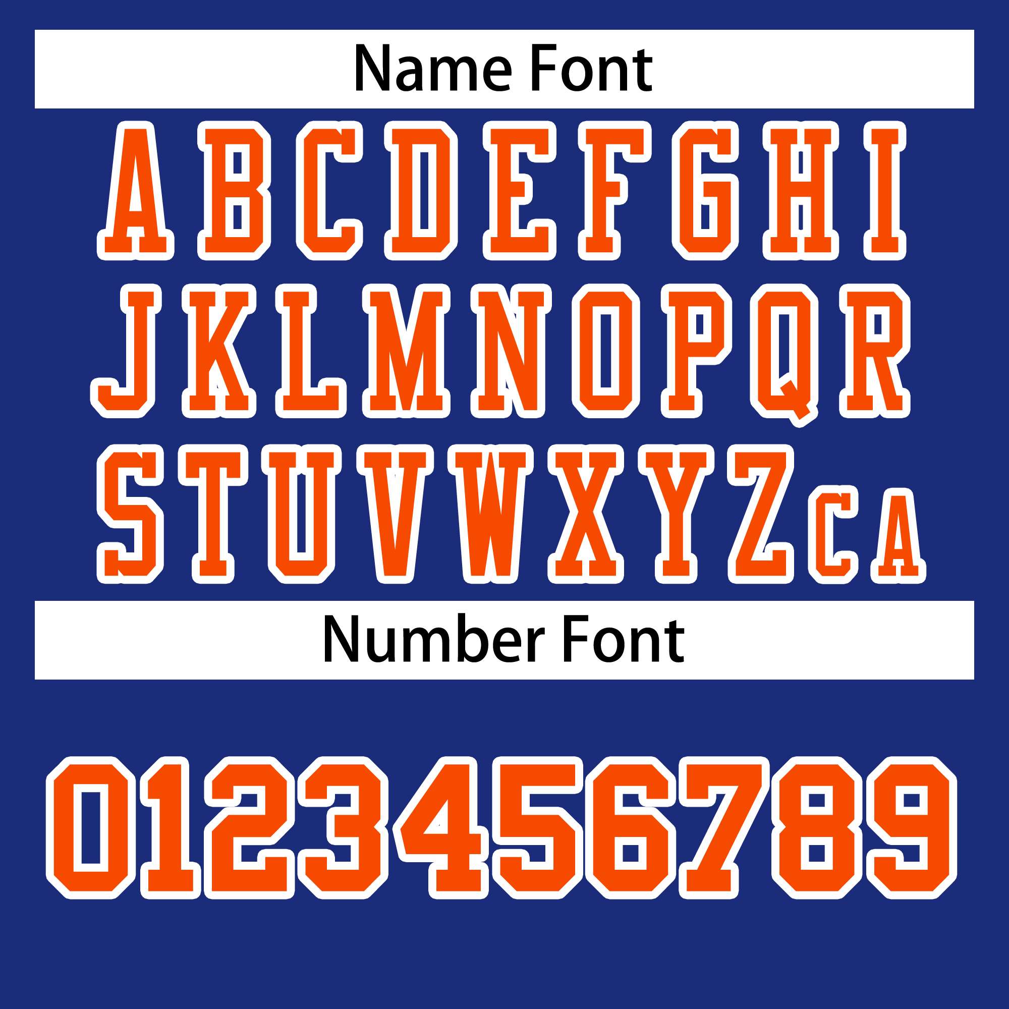 Custom Royal Orange-White Classic Style Authentic American Football Jersey| KXKSHOP
