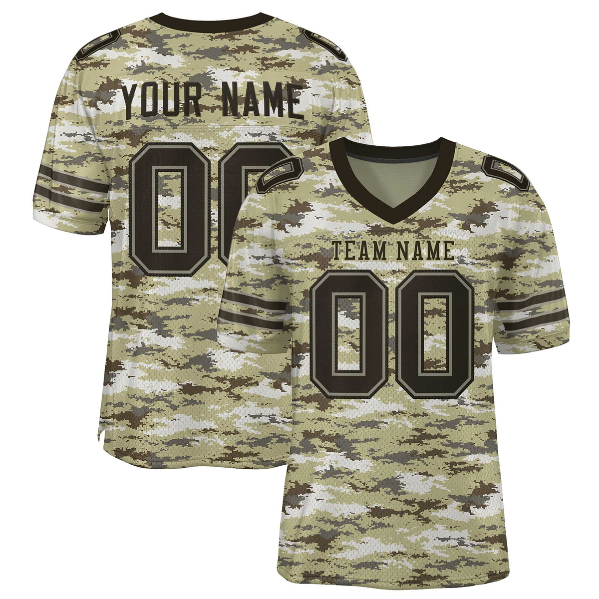Custom Camo Olive Mesh Authentic American Football Jersey| KXKSHOP