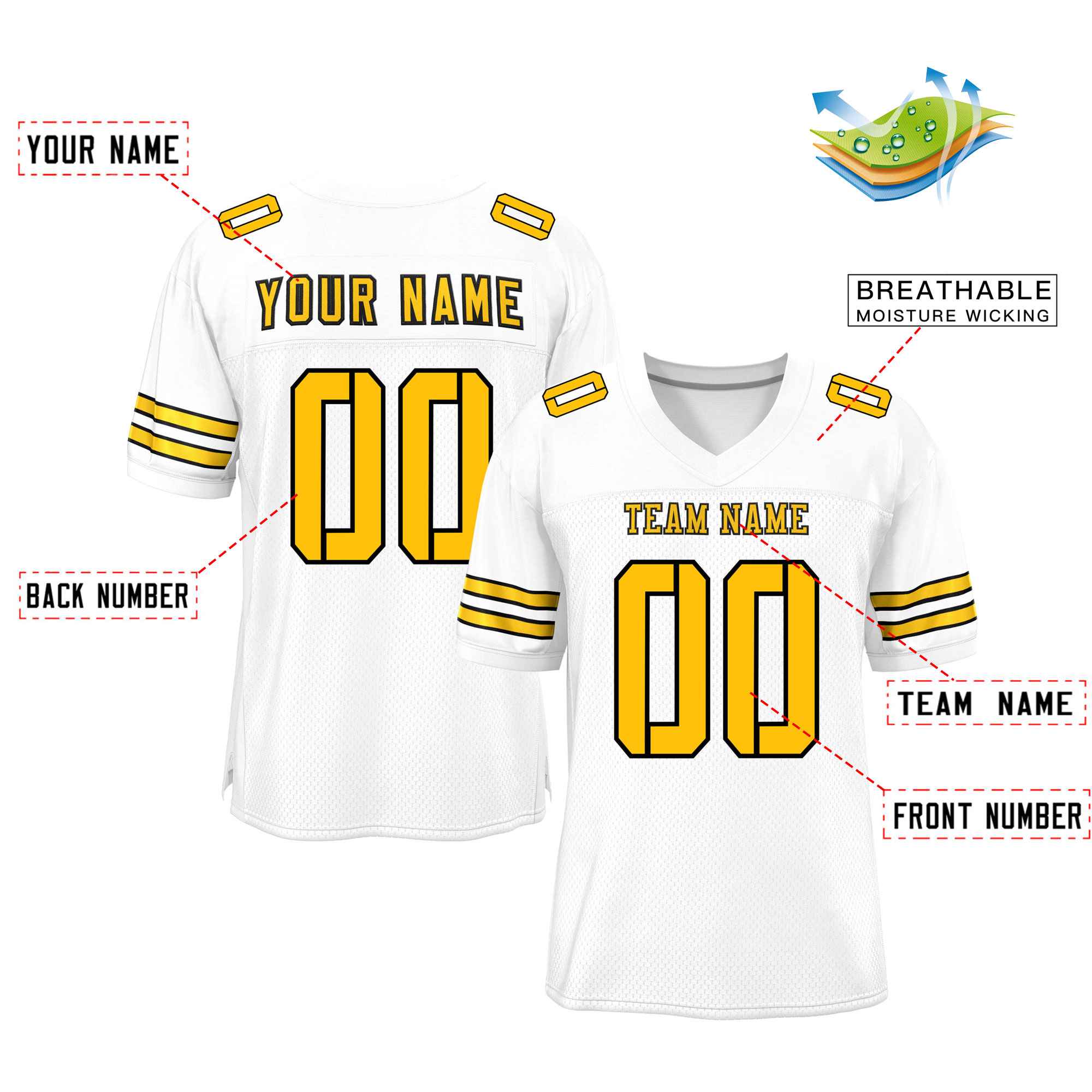 Custom Red Navy-White Classic Style Mesh American Football Jersey | KXKSHOP