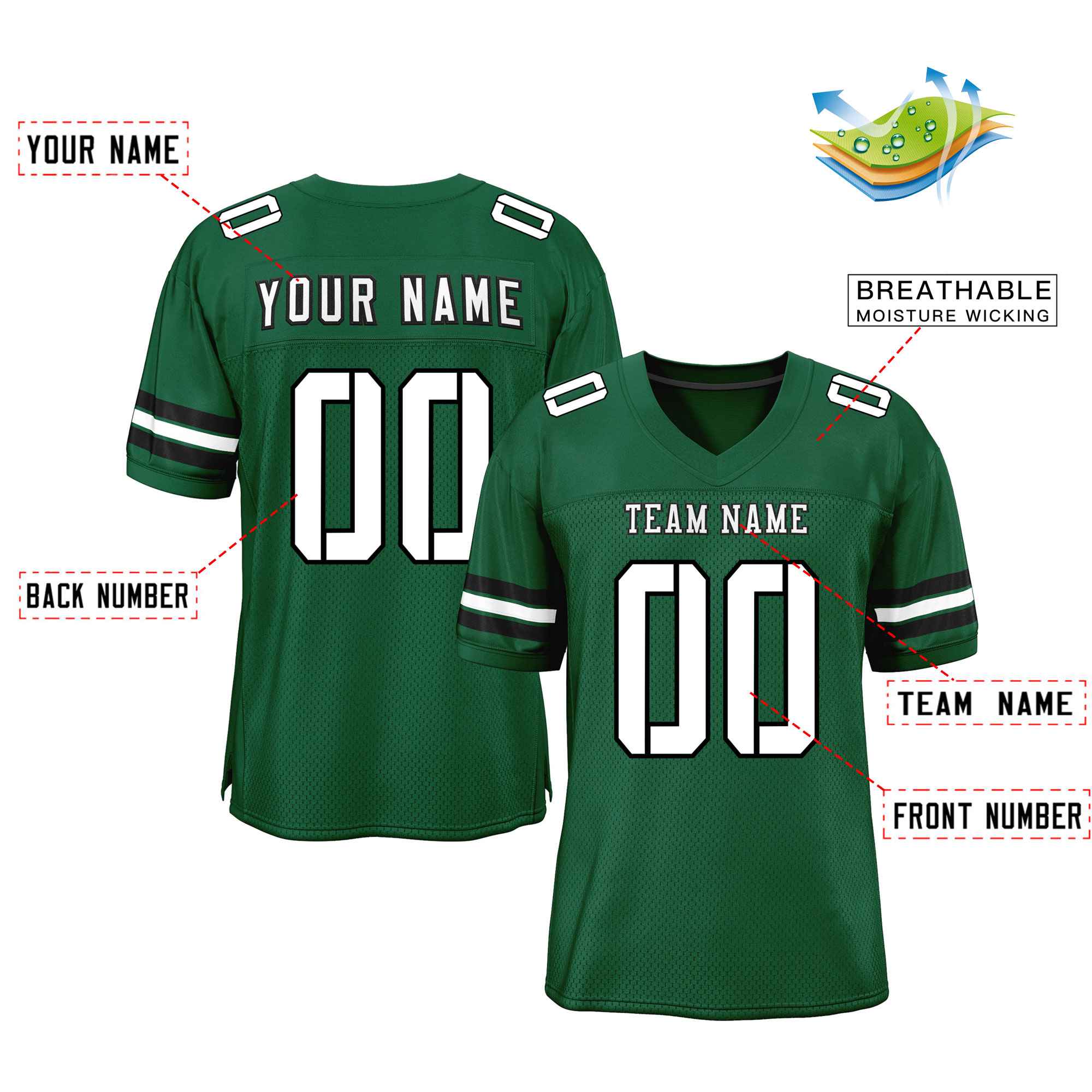 Custom Red Navy-White Classic Style Mesh American Football Jersey | KXKSHOP