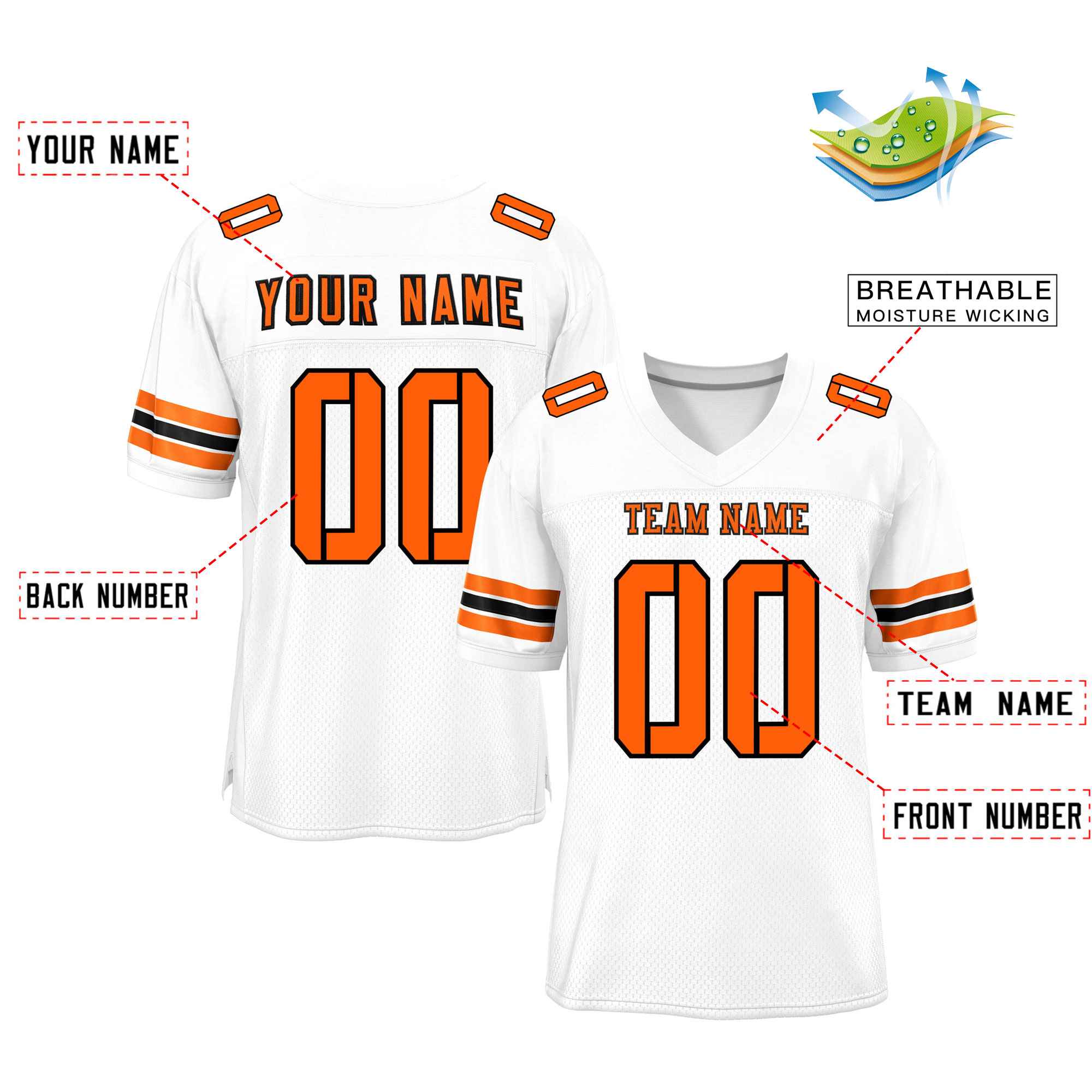 Custom Red Navy-White Classic Style Mesh American Football Jersey | KXKSHOP