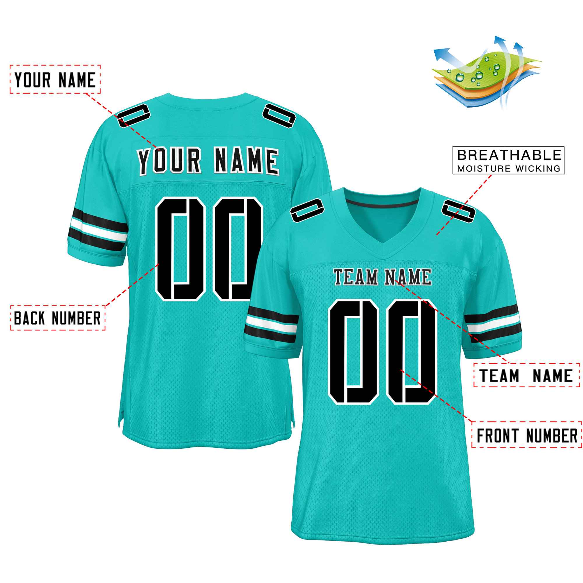 Custom Red Navy-White Classic Style Mesh American Football Jersey | KXKSHOP