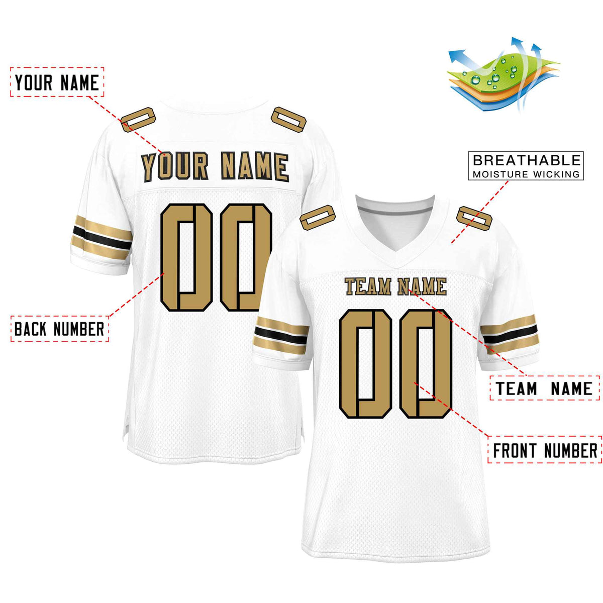 Custom Red Navy-White Classic Style Mesh American Football Jersey | KXKSHOP