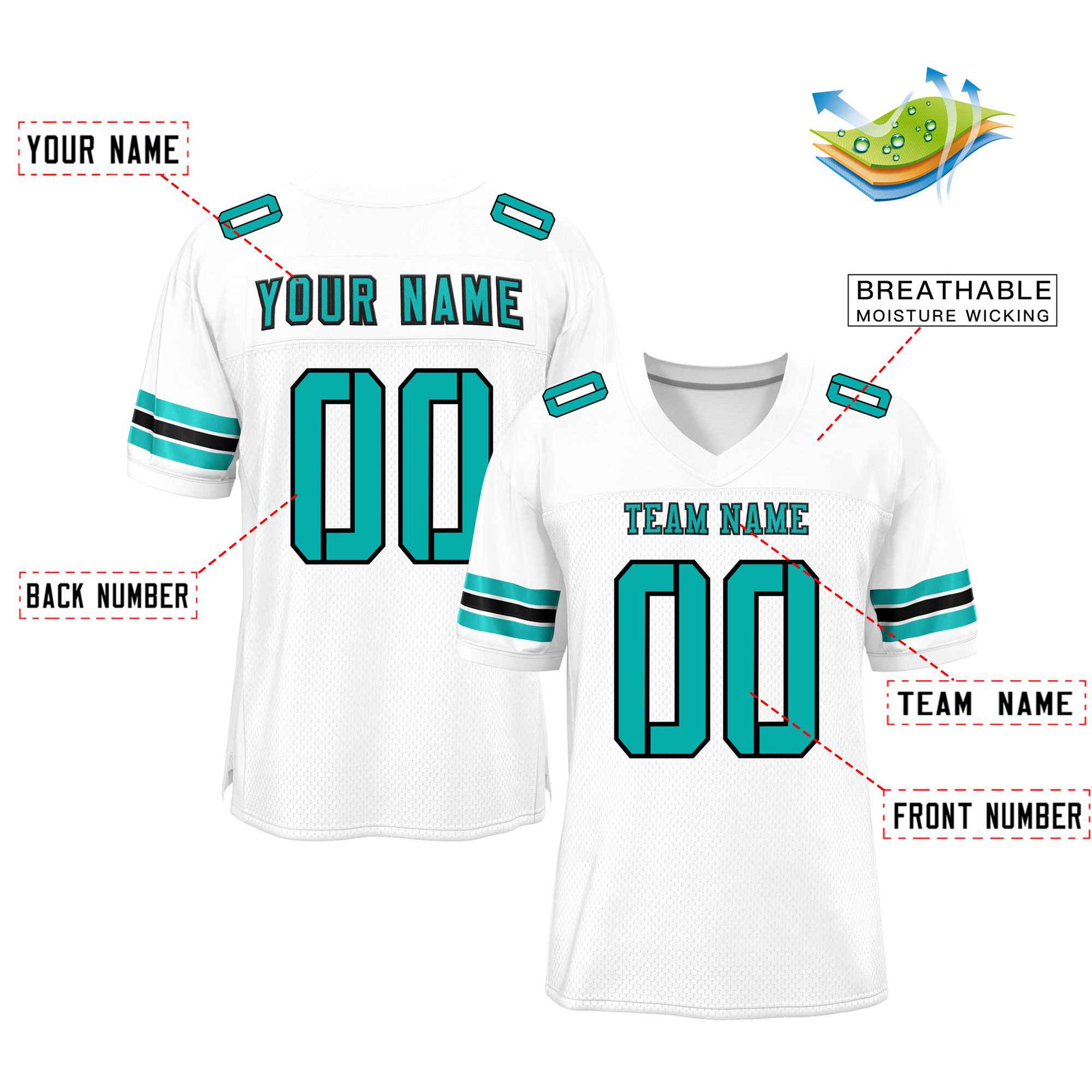 Custom Red Navy-White Classic Style Mesh American Football Jersey | KXKSHOP