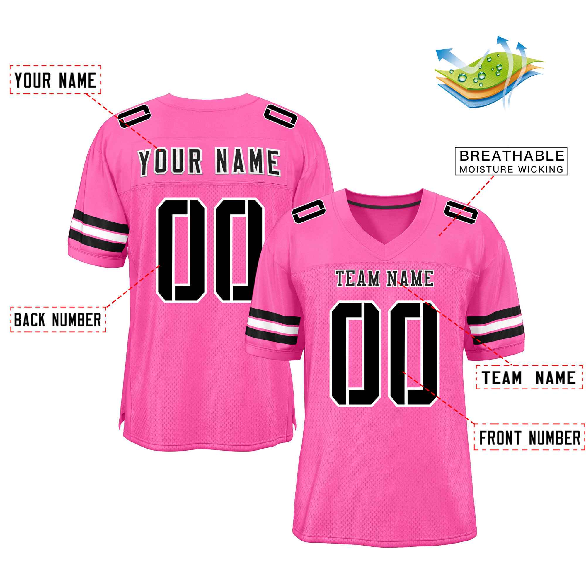 Custom Red Navy-White Classic Style Mesh American Football Jersey | KXKSHOP
