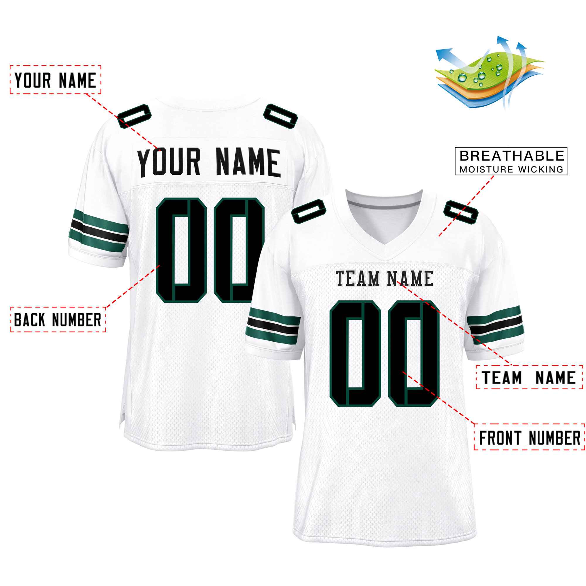 Custom Red Navy-White Classic Style Mesh American Football Jersey | KXKSHOP