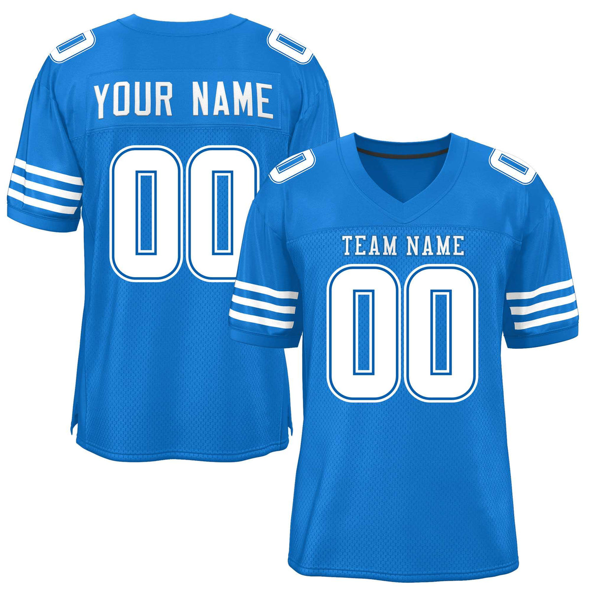 Custom Panther Blue White Classic Style Mesh American Football Jersey | KXKSHOP