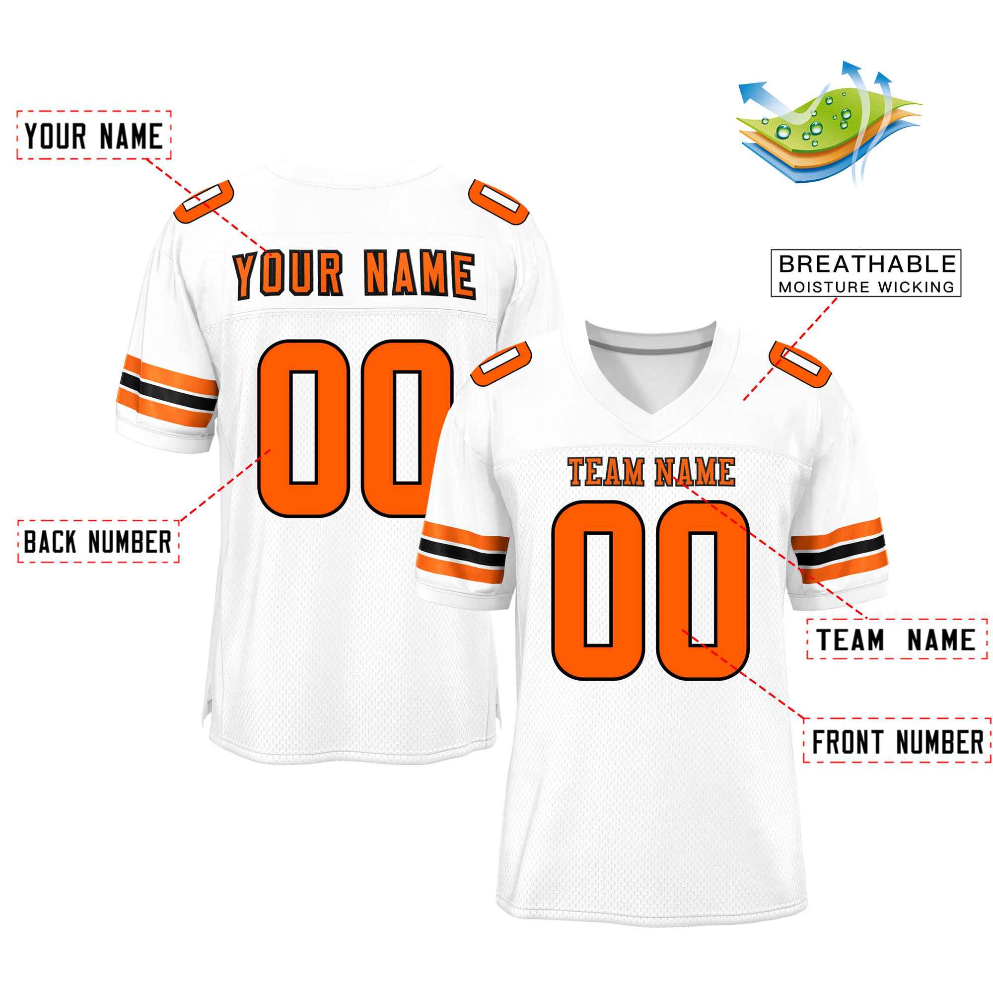 Custom Red Navy-White Classic Style Mesh American Football Jersey | KXKSHOP
