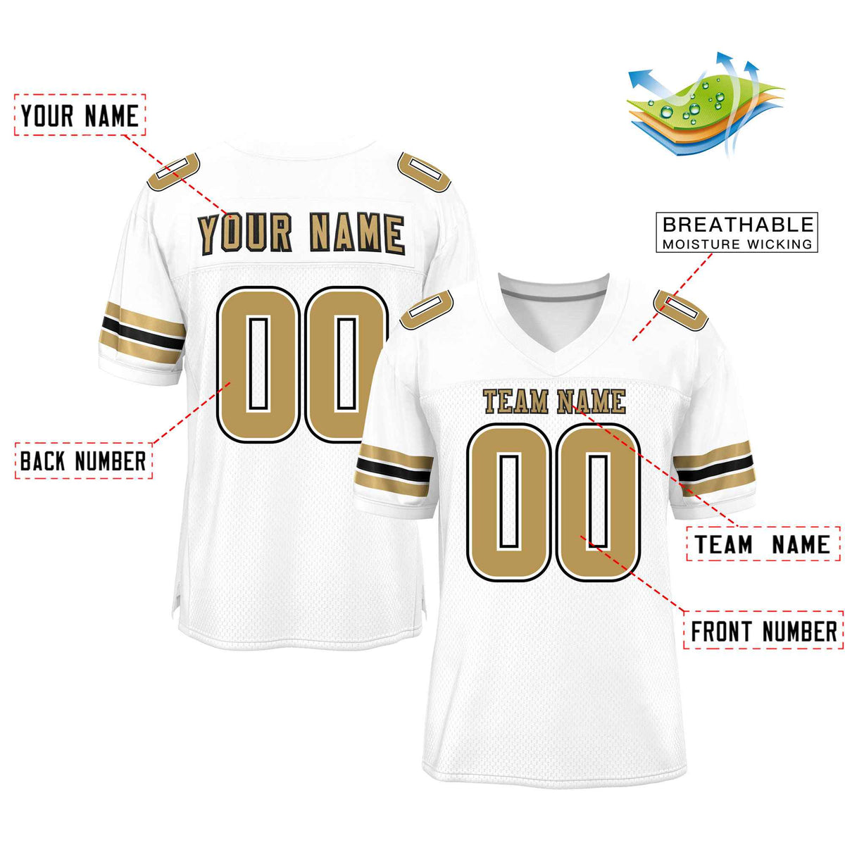 Custom Red Navy-White Classic Style Mesh American Football Jersey | KXKSHOP