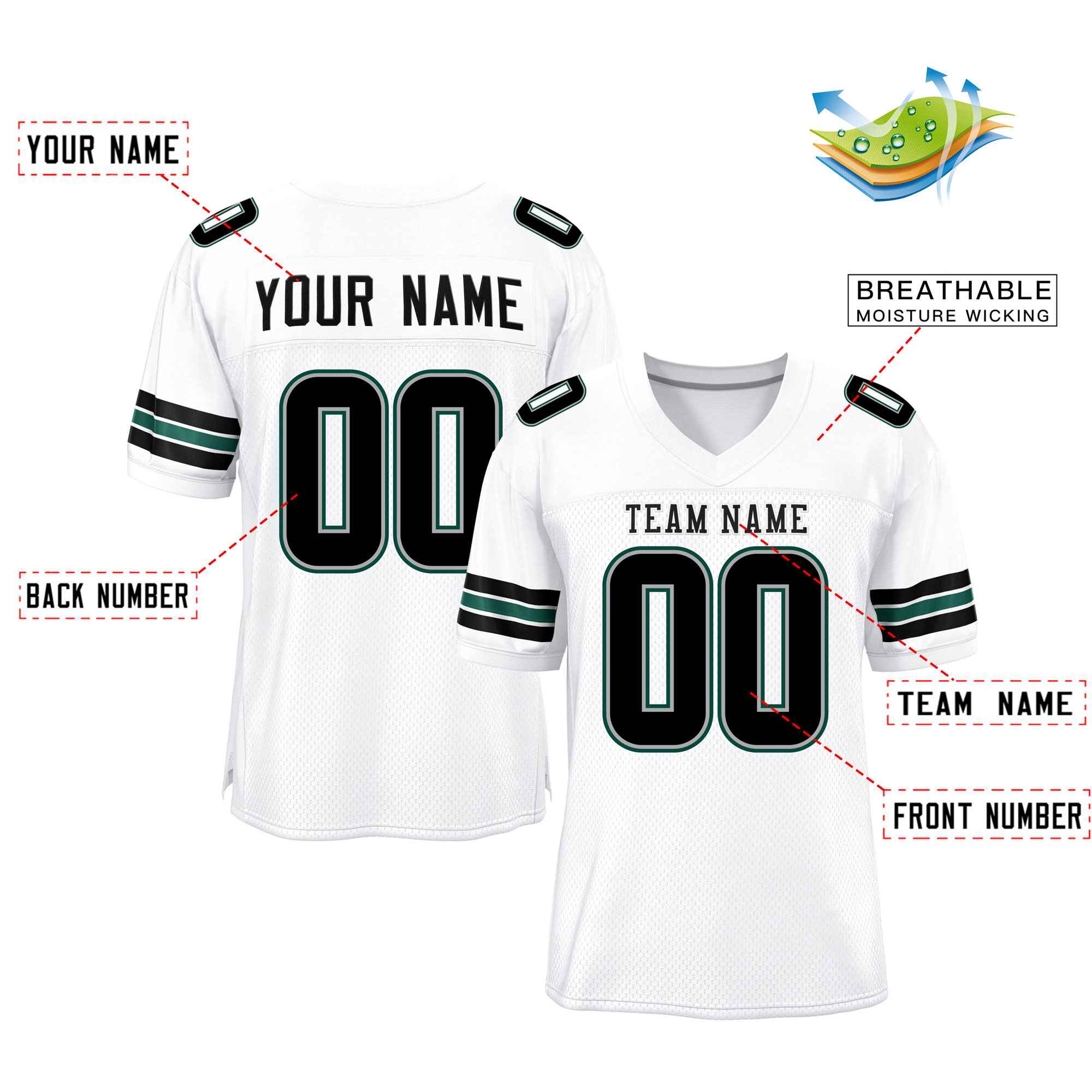 Custom Red Navy-White Classic Style Mesh American Football Jersey | KXKSHOP