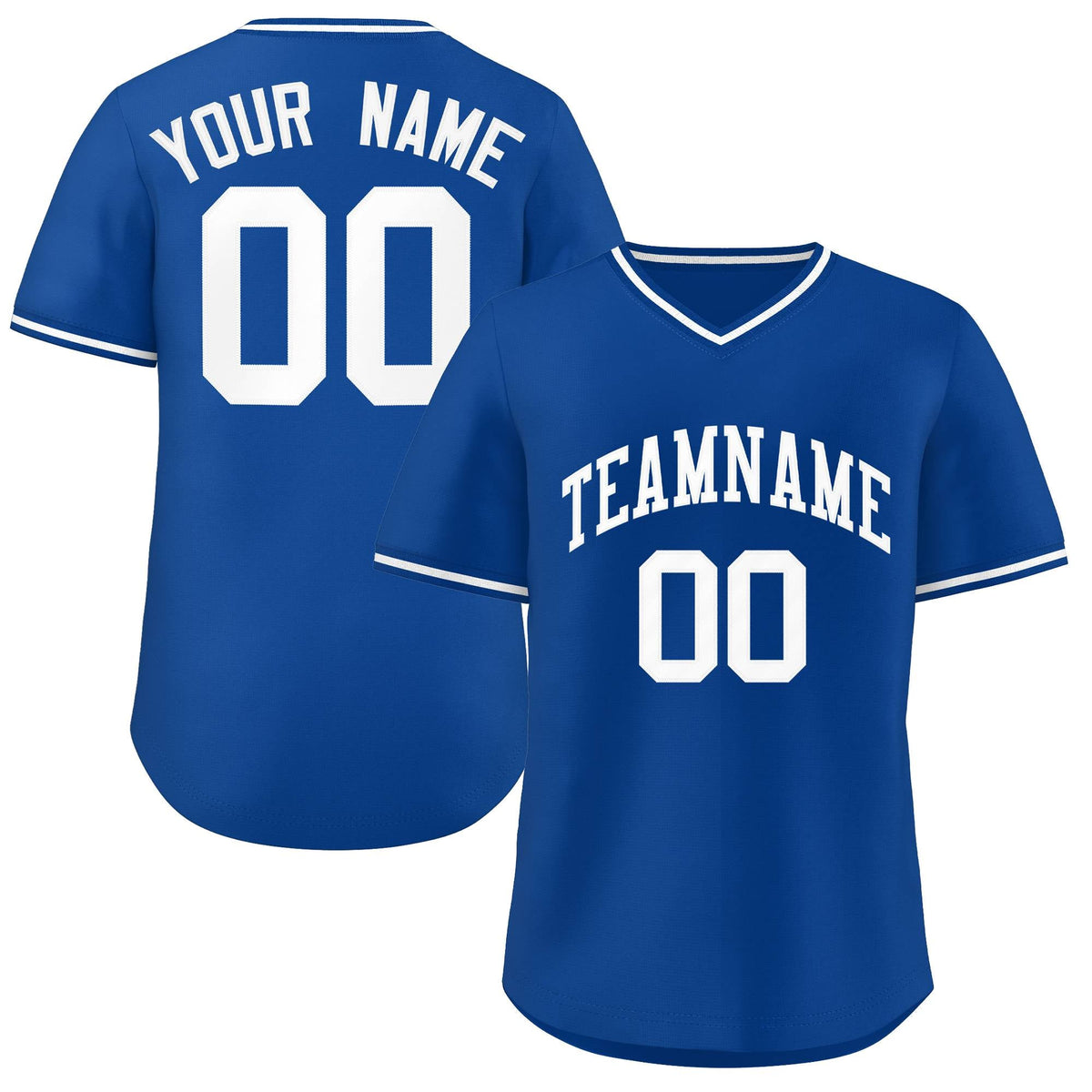 Custom Royal White-Royal Classic Style Outdoor Authentic Pullover Baseball Jersey