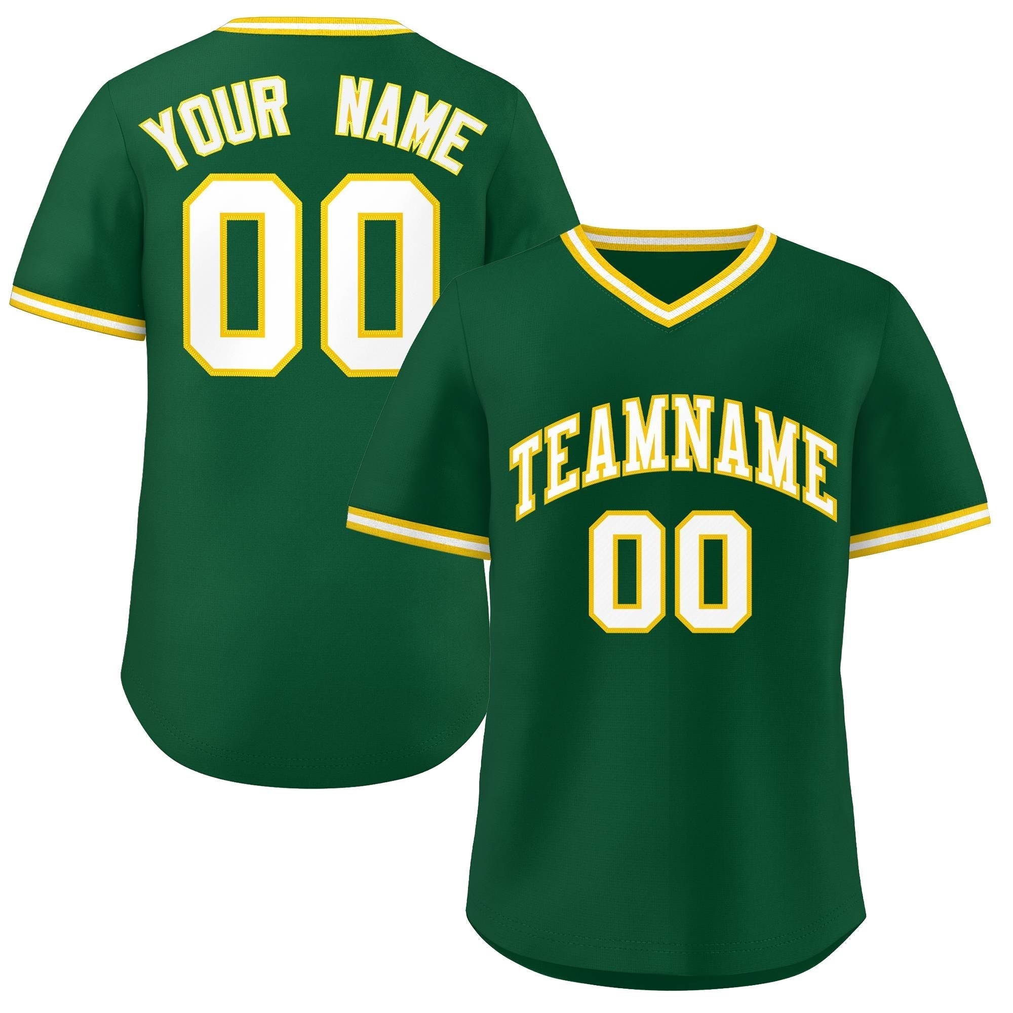 Maillot de baseball d'extérieur authentique, vert et blanc, style classique, personnalisé