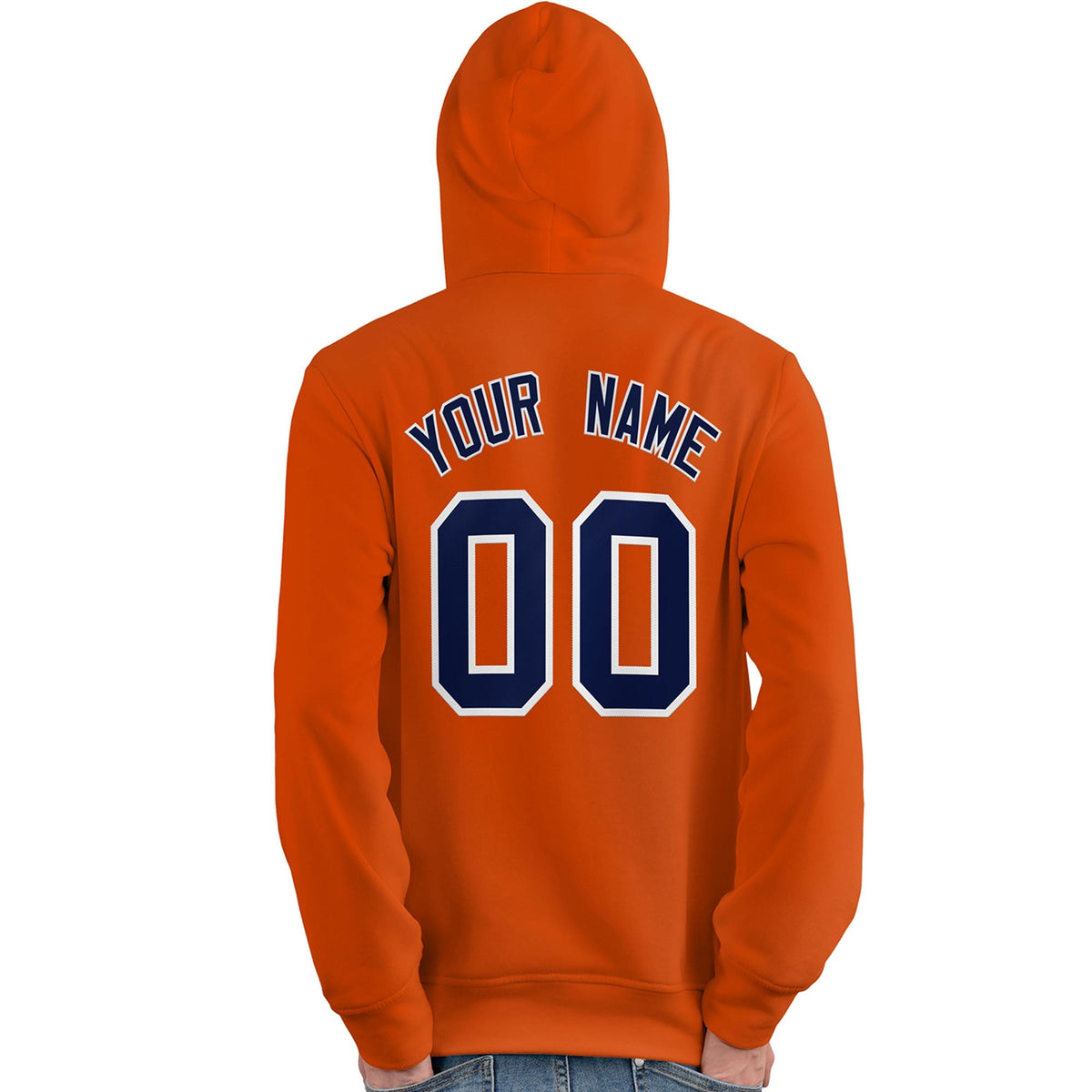 Custom Orange Royal-White Classic Style Personalized Sport Pullover Hoodie| KXKSHOP