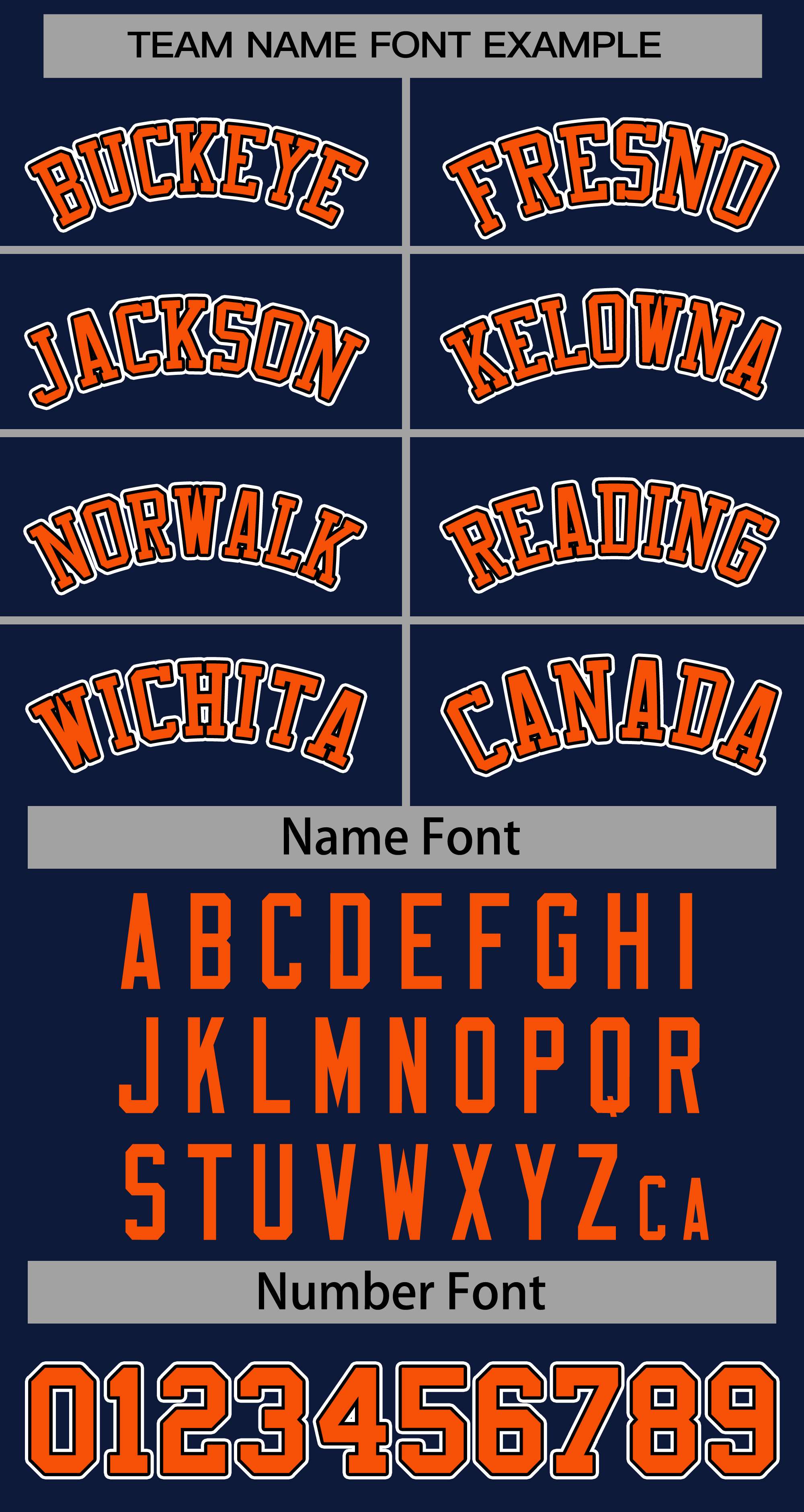 Custom Navy Orange-Black Classic Style Baseball Jersey For Women