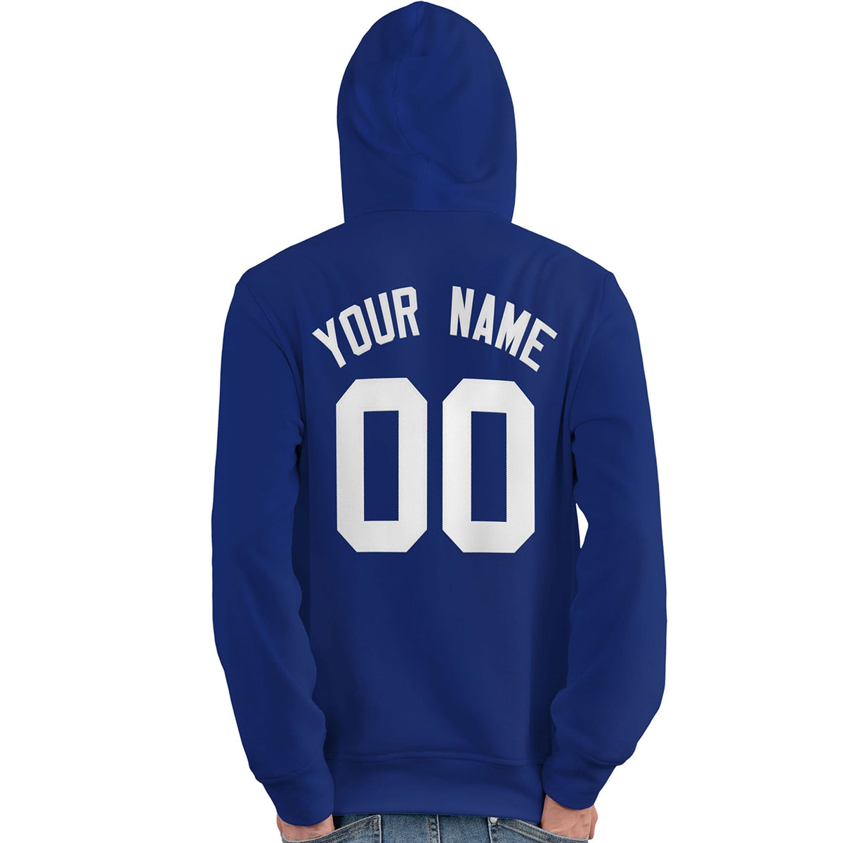 Custom Royal White-Red Classic Style Personalized Sport Pullover Hoodie| KXKSHOP