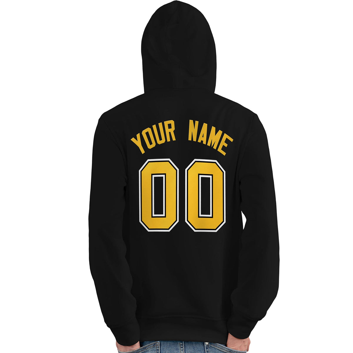 Custom Black Gold-White Classic Style Personalized Sport Pullover Hoodie| KXKSHOP