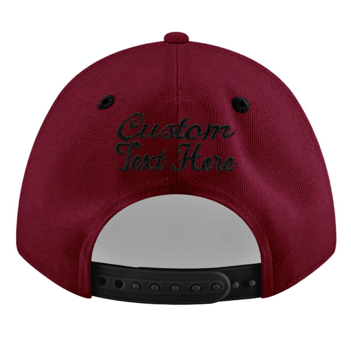 Custom Navy Orange 3D Puff Embroidery Flat Embroidery Casual Sport Baseball Cap