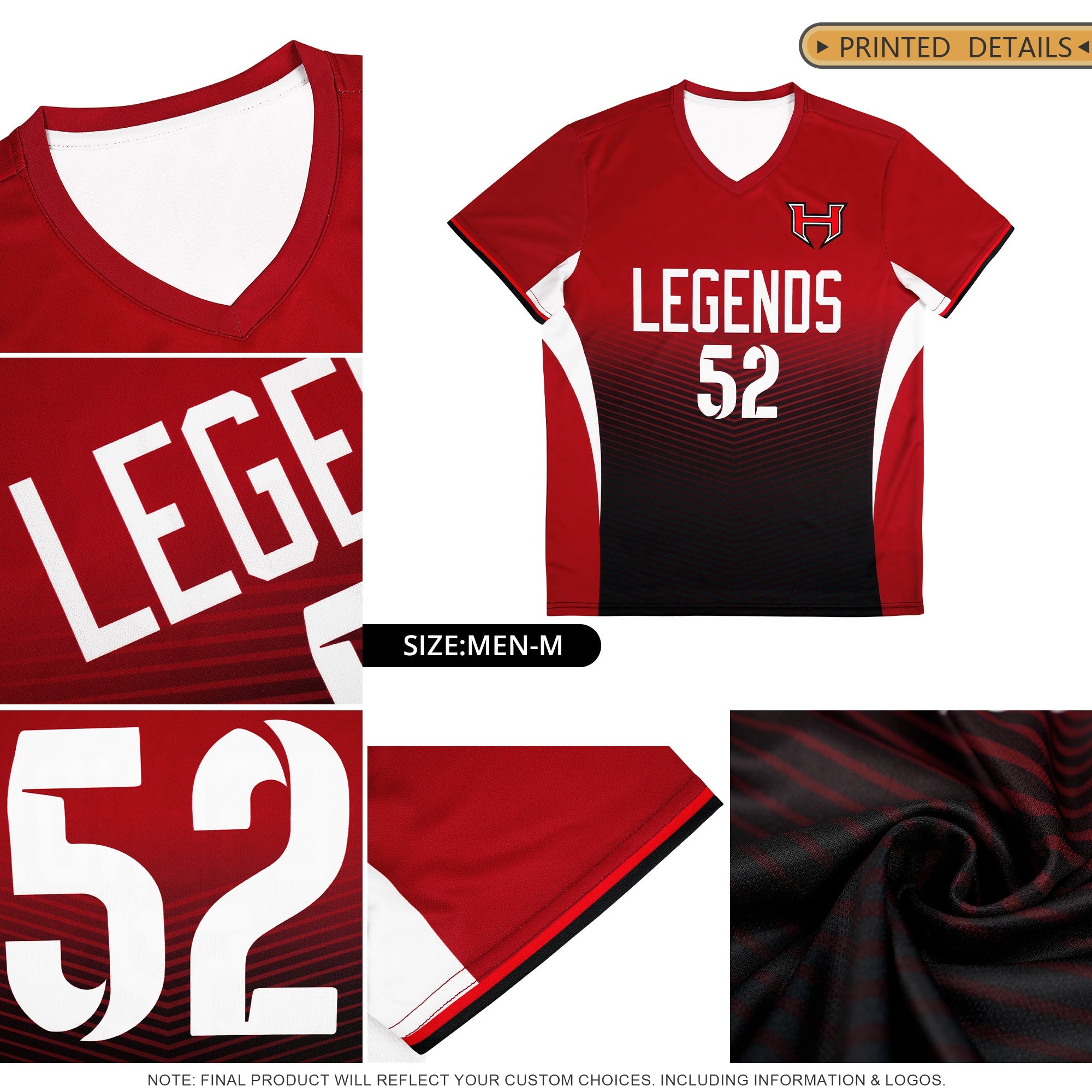 Custom Red White Sport Football Shirt