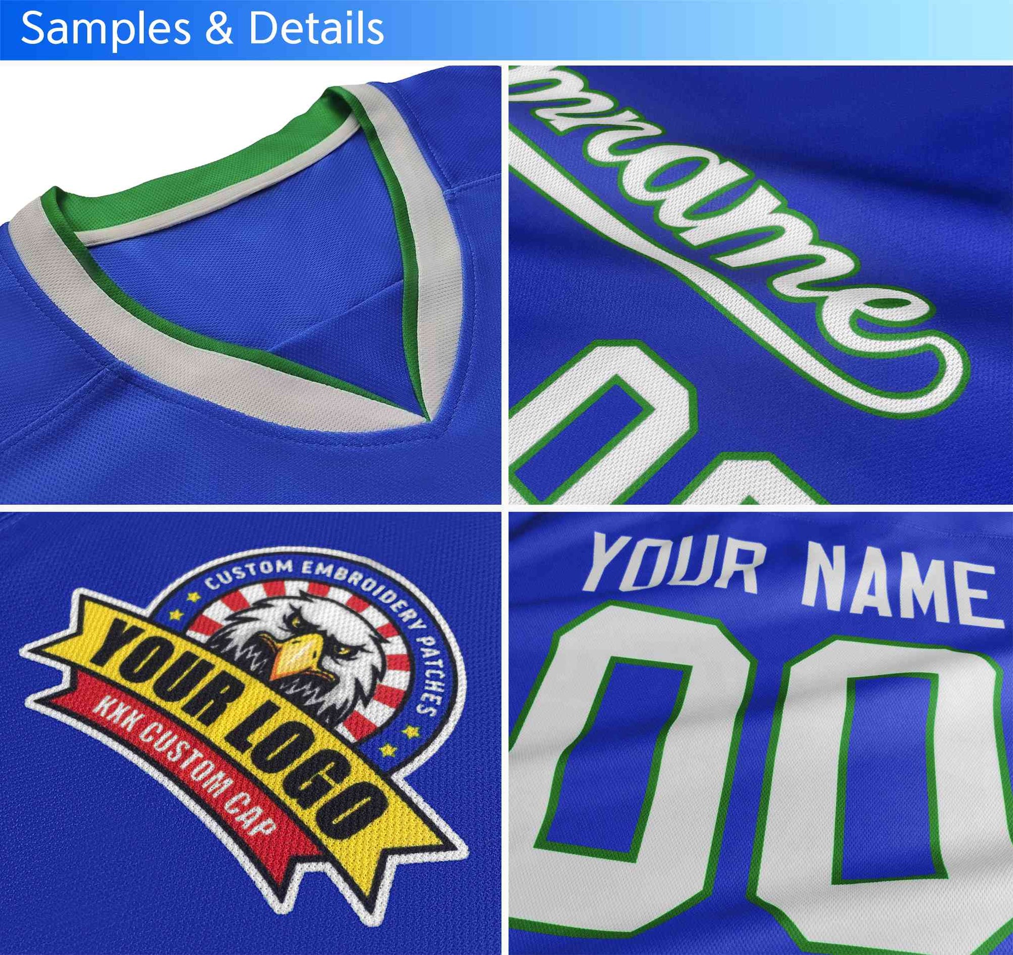 Custom Aqua Black Personalized Raglan Sleeves Round-Neck Hockey Jersey | KXKSHOP