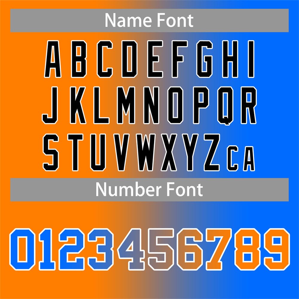 Custom Orange Powder Blue-Black Gradient Fashion Authentic Baseball Jersey