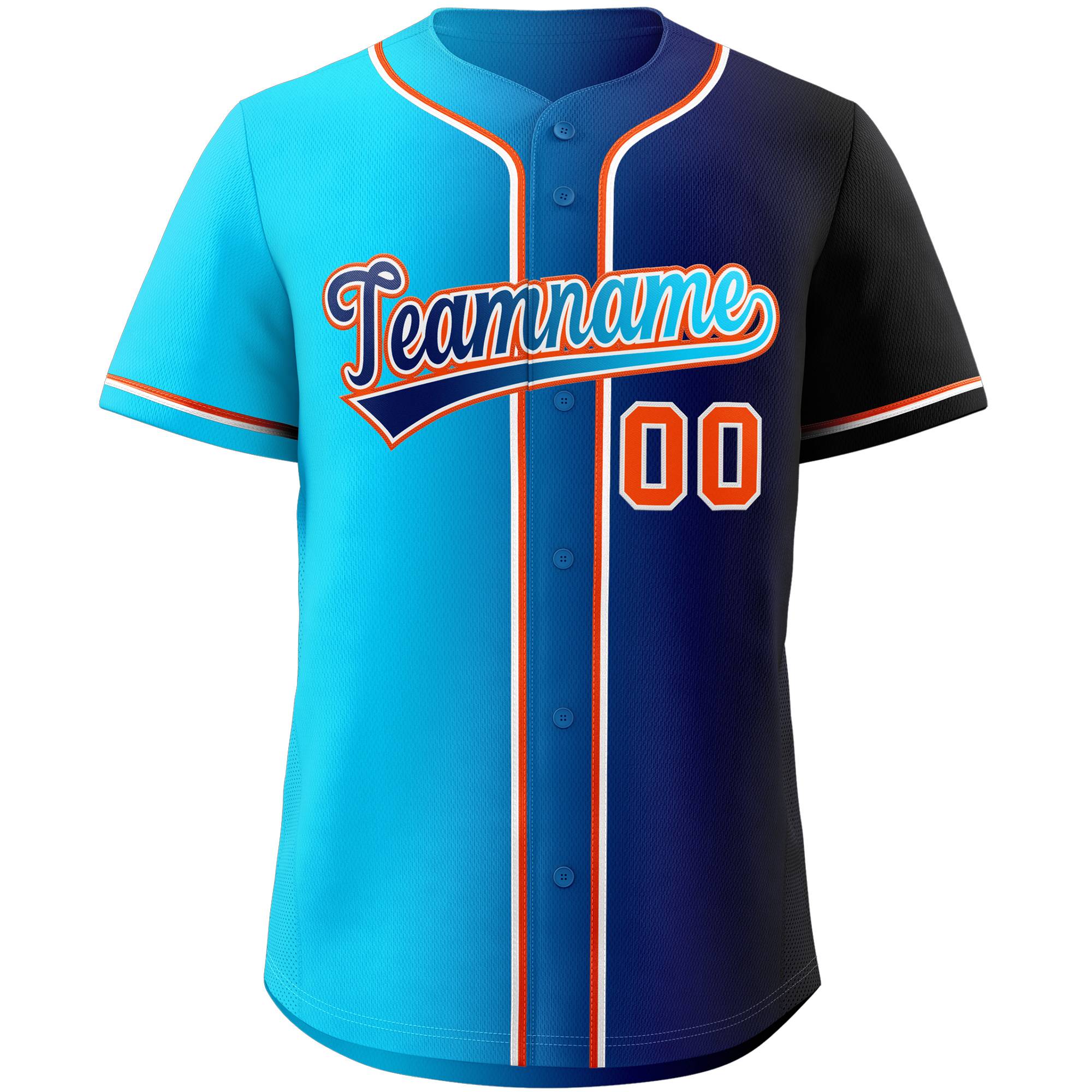 Custom Navy Jersey Gradient Fashion Authentic Baseball Jersey