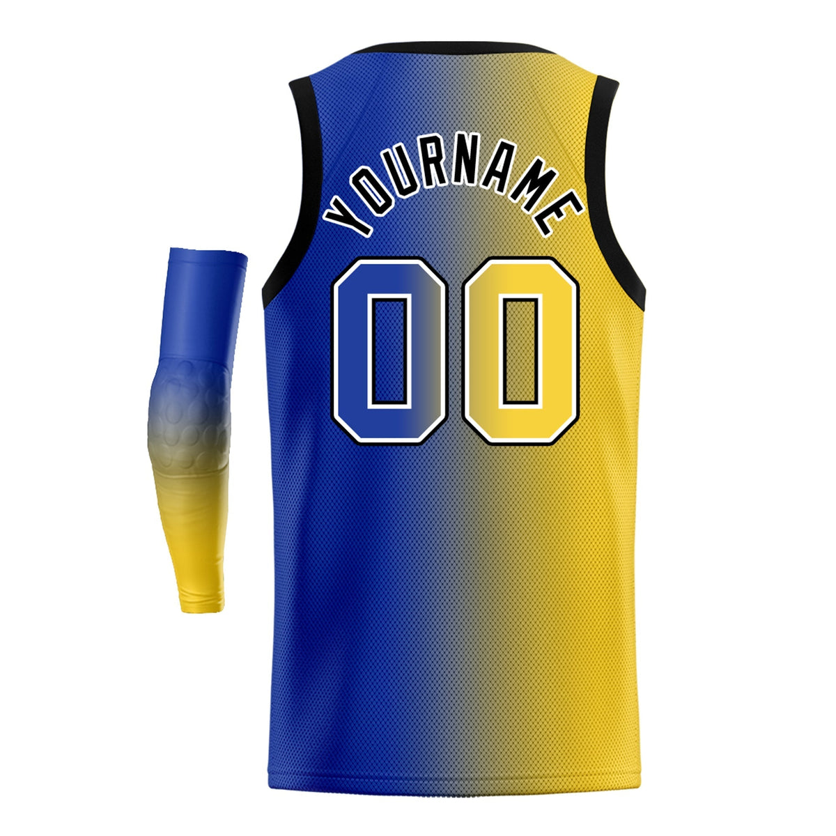 Custom Yellow Purple-Black Gradient Fashion Tops Basketball Jersey |KXKSHOP