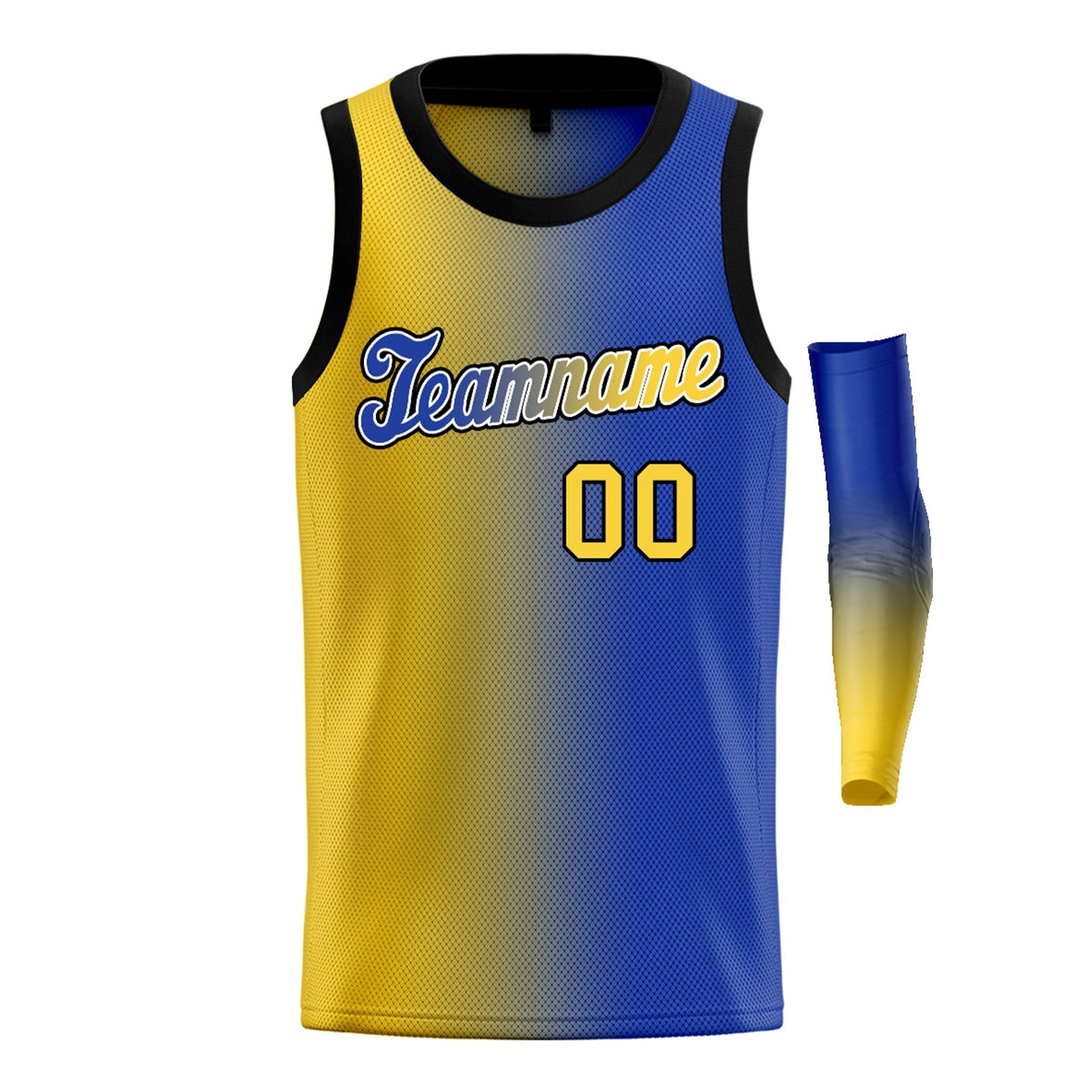 Custom Yellow Purple-Black Gradient Fashion Tops Basketball Jersey |KXKSHOP